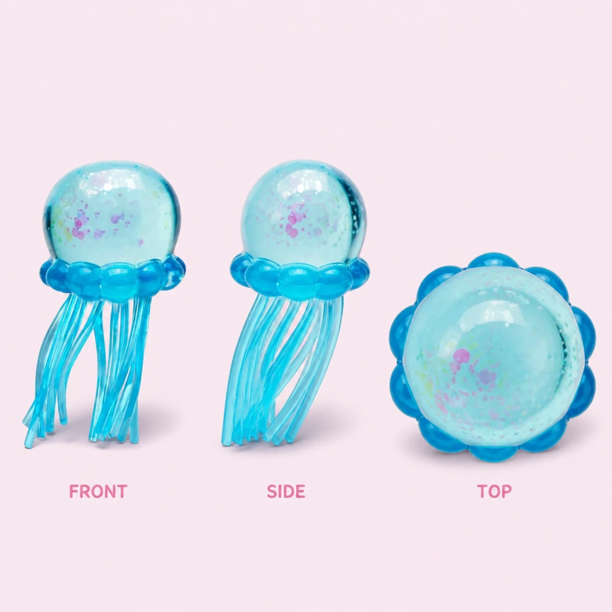 Kawaii blue jellyfish squishy — clean product overview