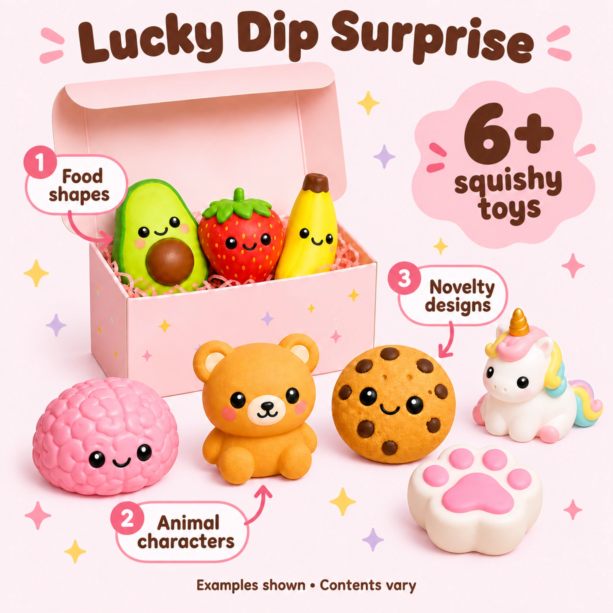 Lucky Dip Squishy Mystery Box – 6+ Piece Assortment — alternate view