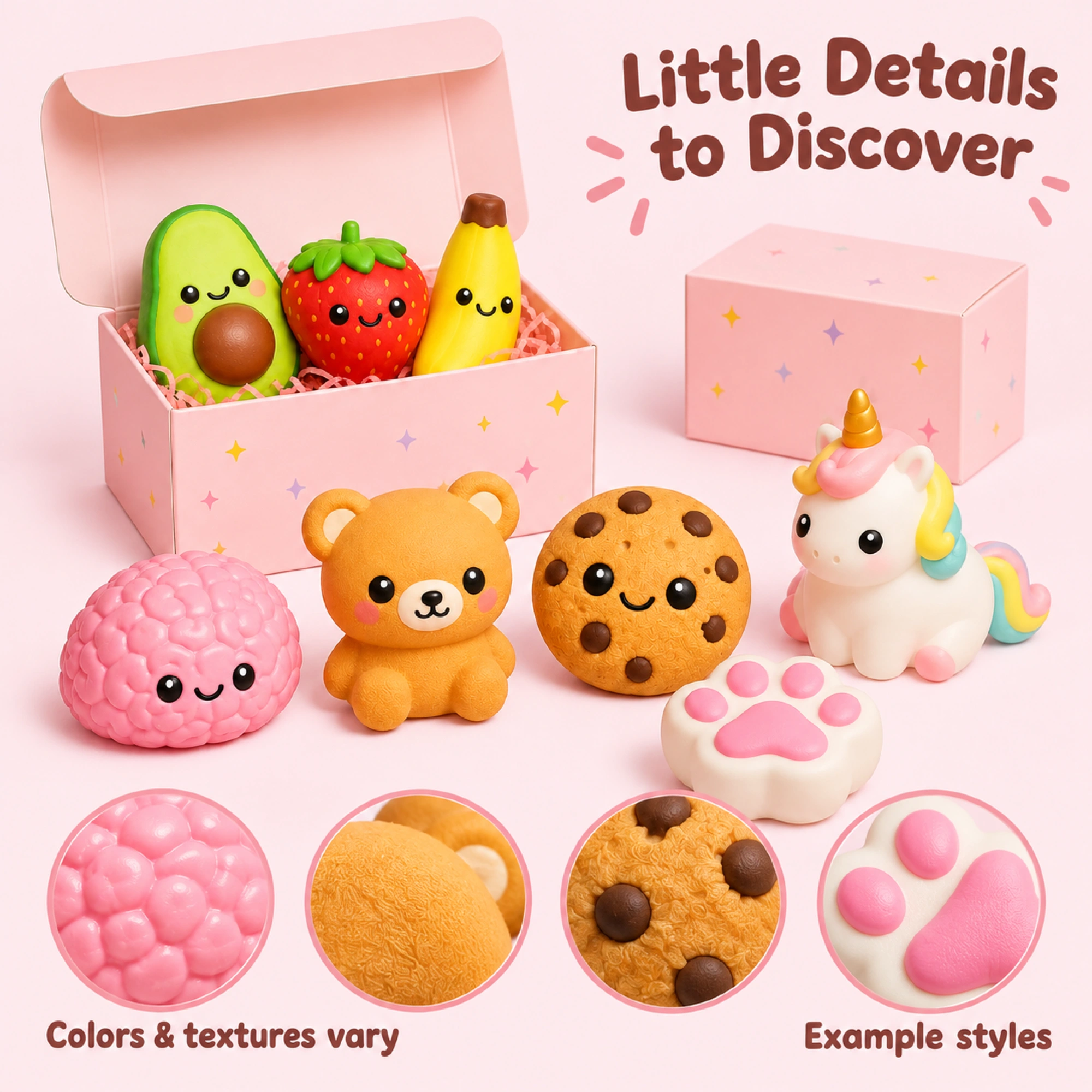 Lucky Dip Squishy Mystery Box – 6+ Piece Assortment｜低反発