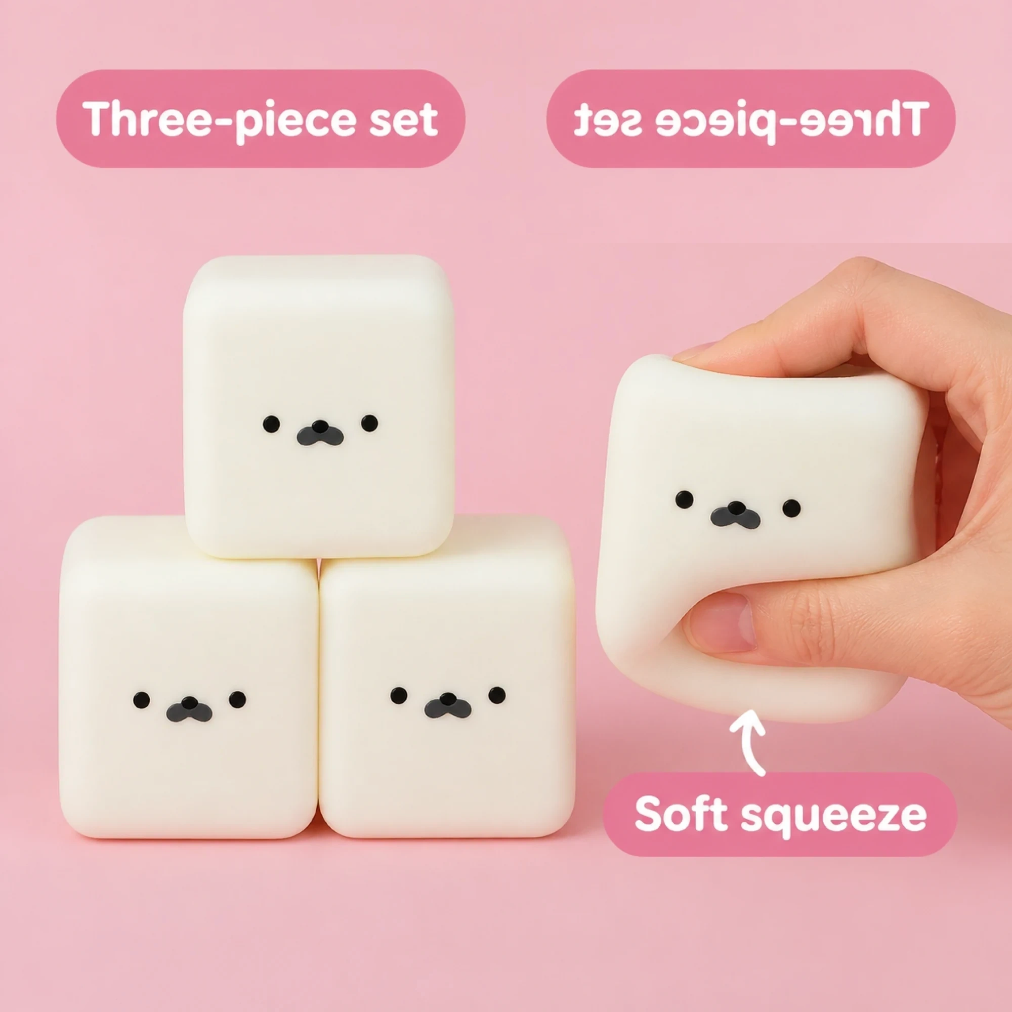 Home office worker molding a milk carton seal dough cube while looking away from computer screen
