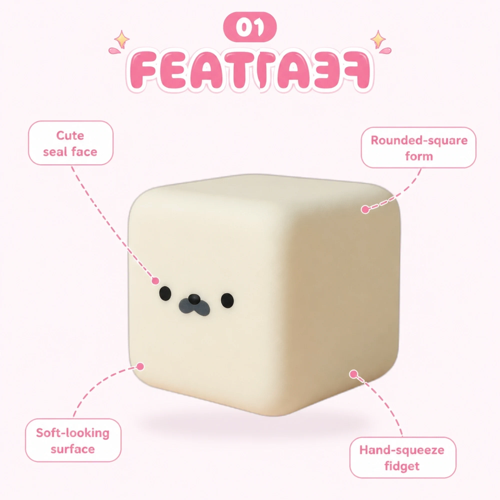 Pocket Milk Carton Squishy Single Mochi Seal Fidget — alternate view