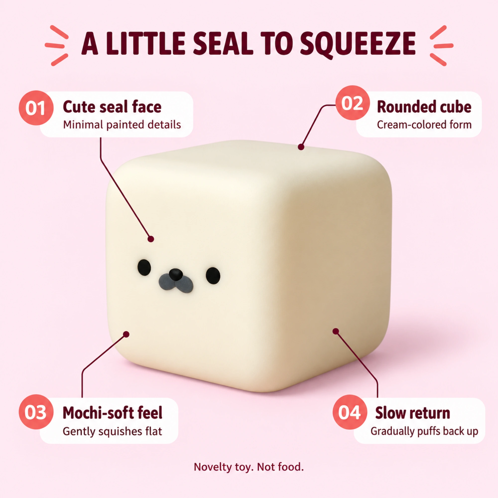 Pocket Milk Carton Squishy Single Mochi Seal Fidget — alternate view