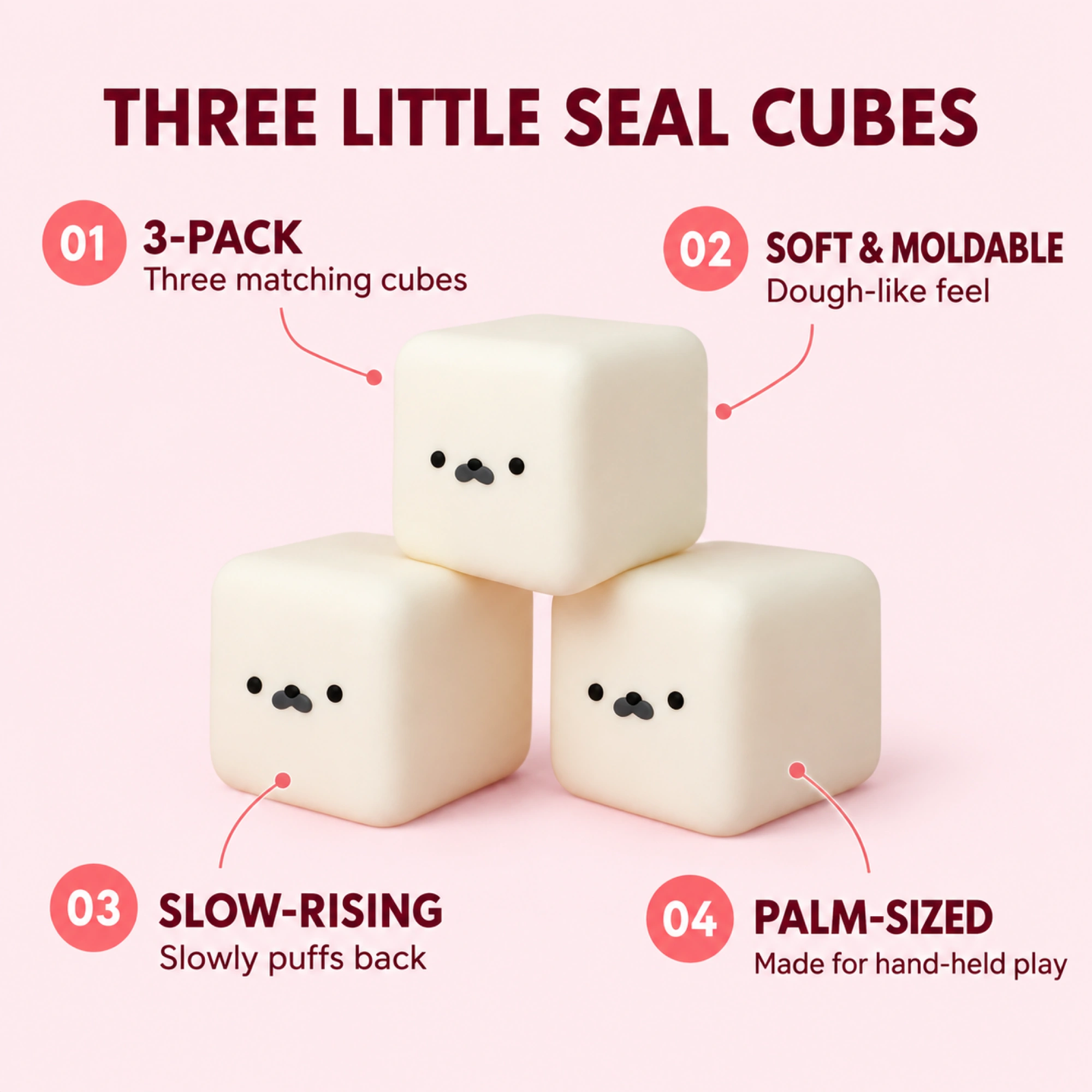 3 Pack Milk Carton Squishy Moldable Seal Dough Cubes — alternate view