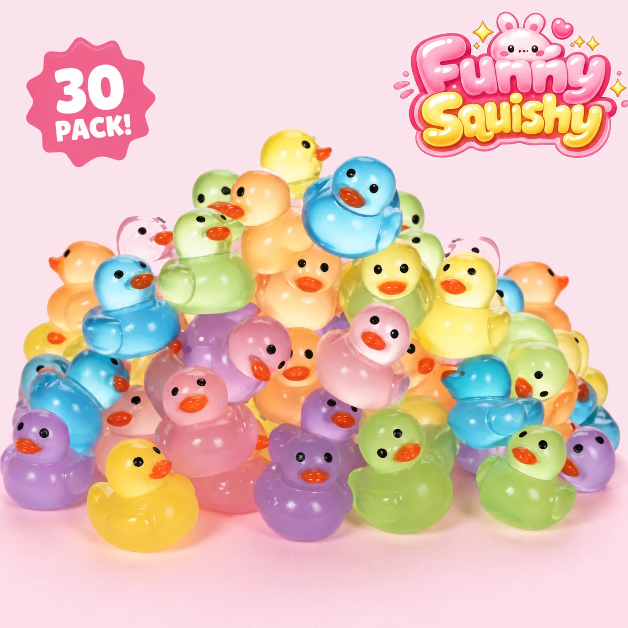 Mini Duck 스퀴시 30 Pack, Jelly 스퀴시 Party Favors — 대체 보기