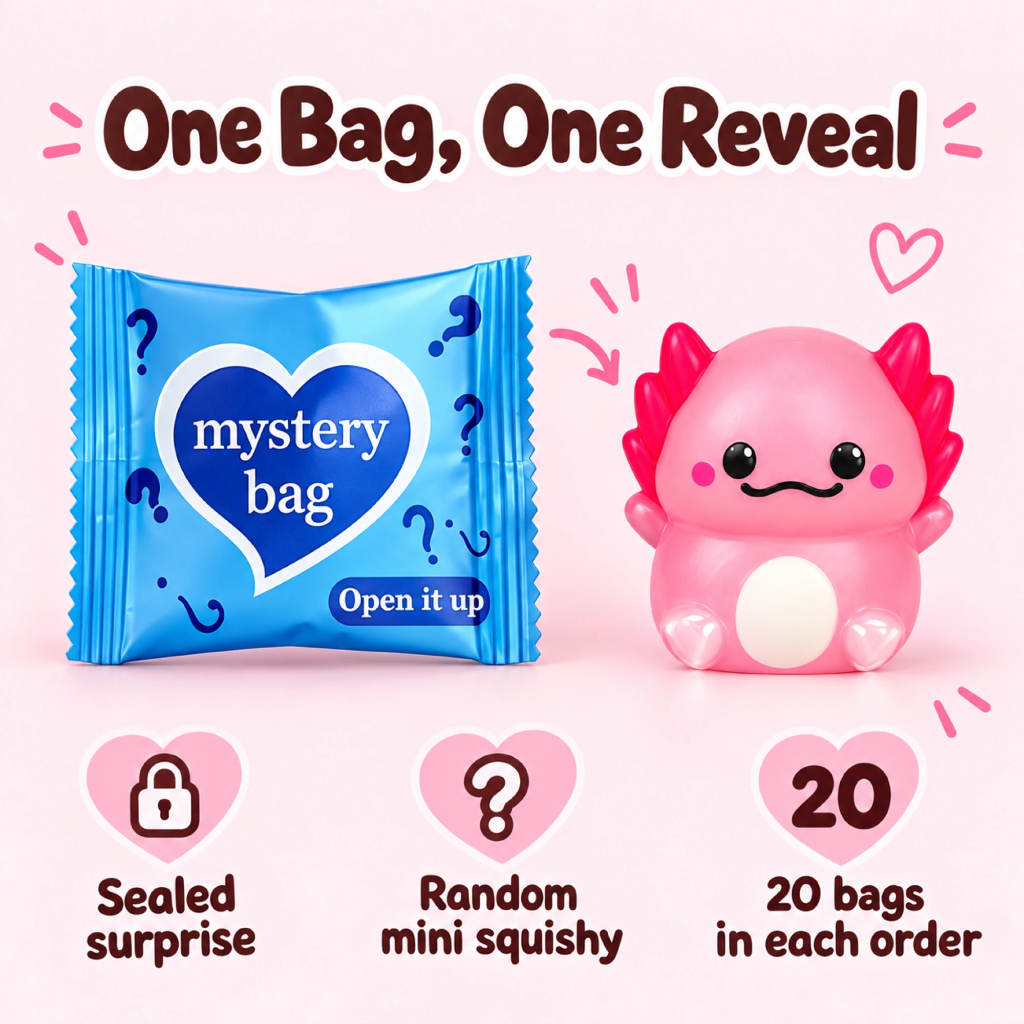 Bolsitas sorpresa de mini squishies animales, 20 unidades – envueltas individualmente (foto 4)