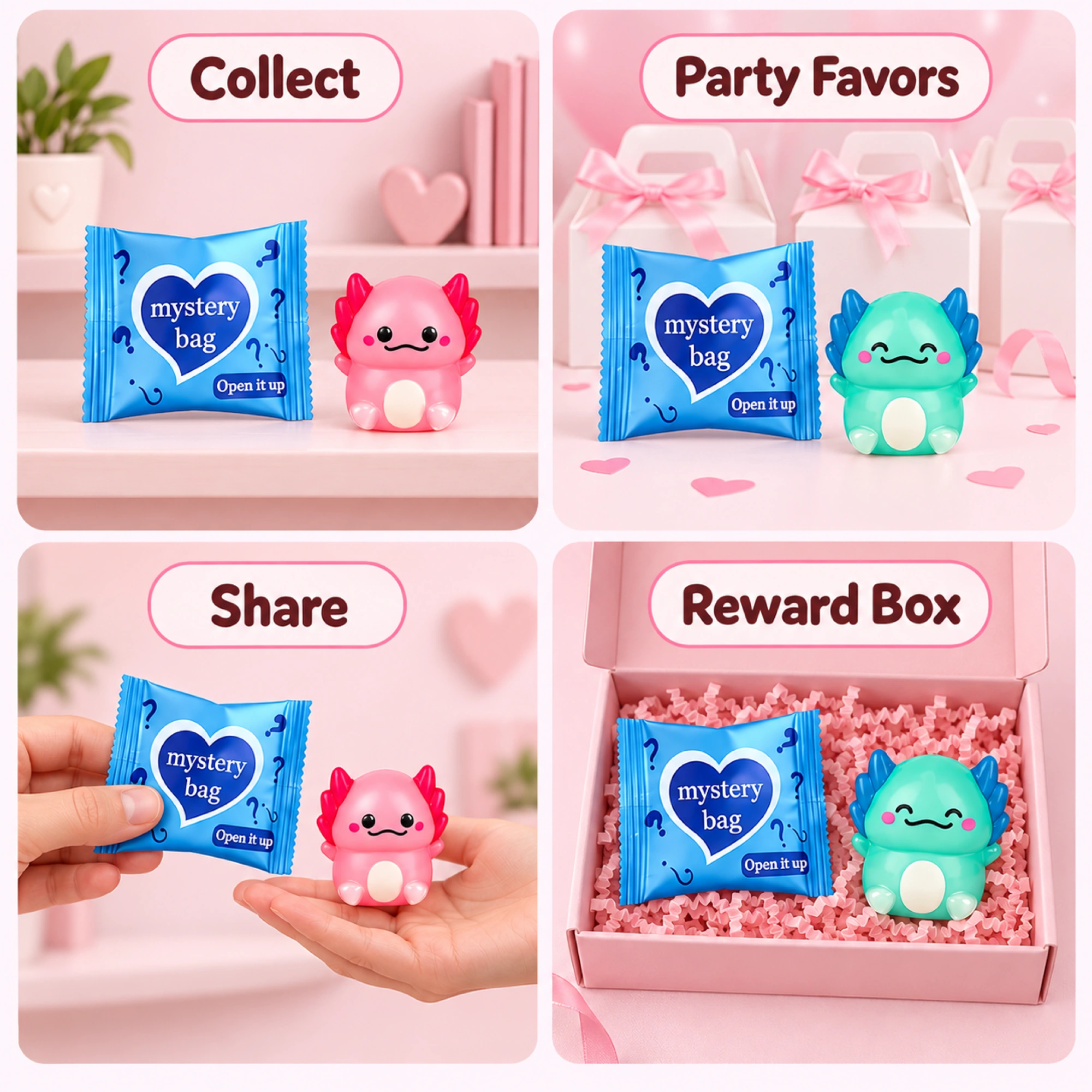 20-Pack Mini Animal Squishy Mystery Bags｜低反発スクイーズ
