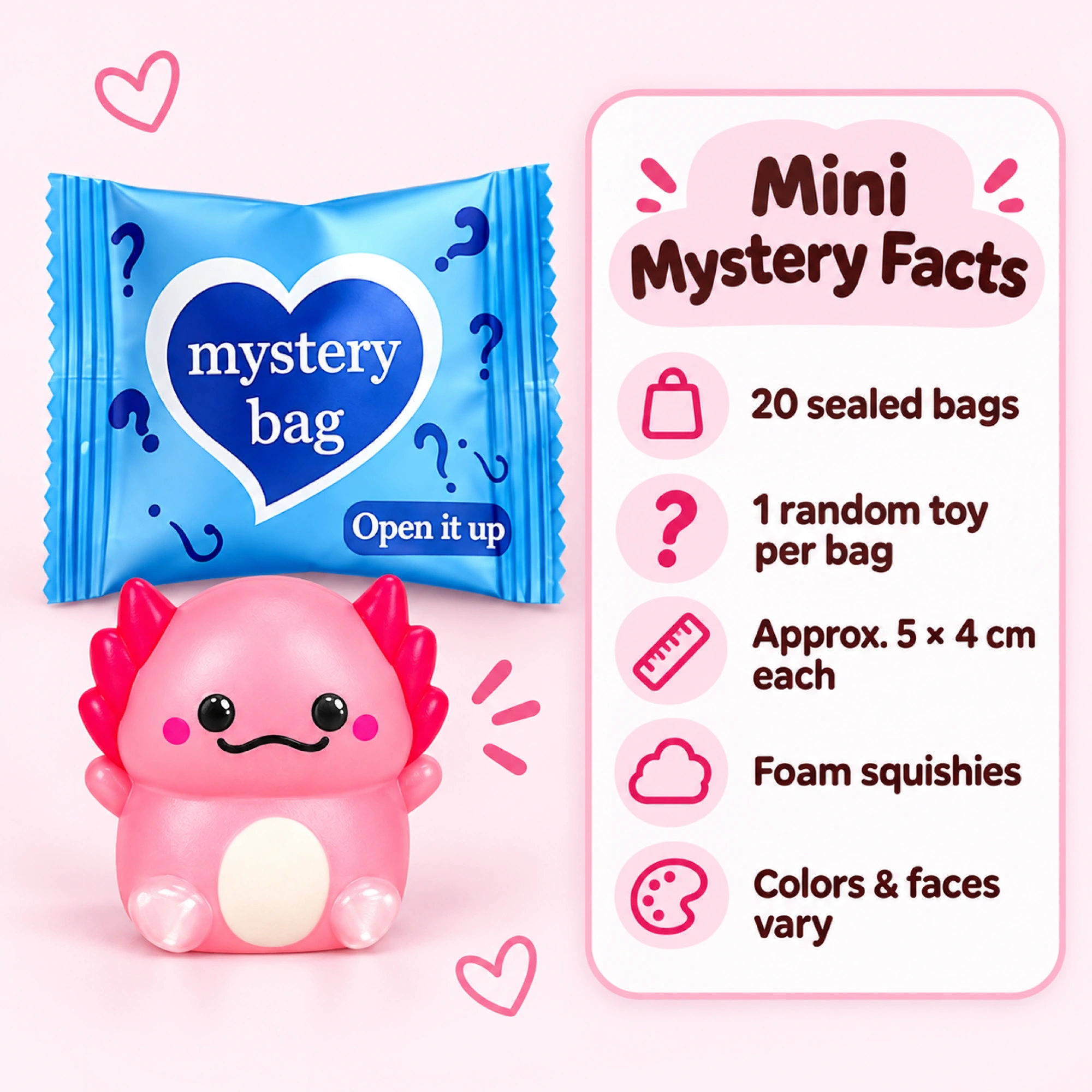 Bolsitas sorpresa de mini squishies animales, 20 unidades – envueltas individualmente (foto 6)