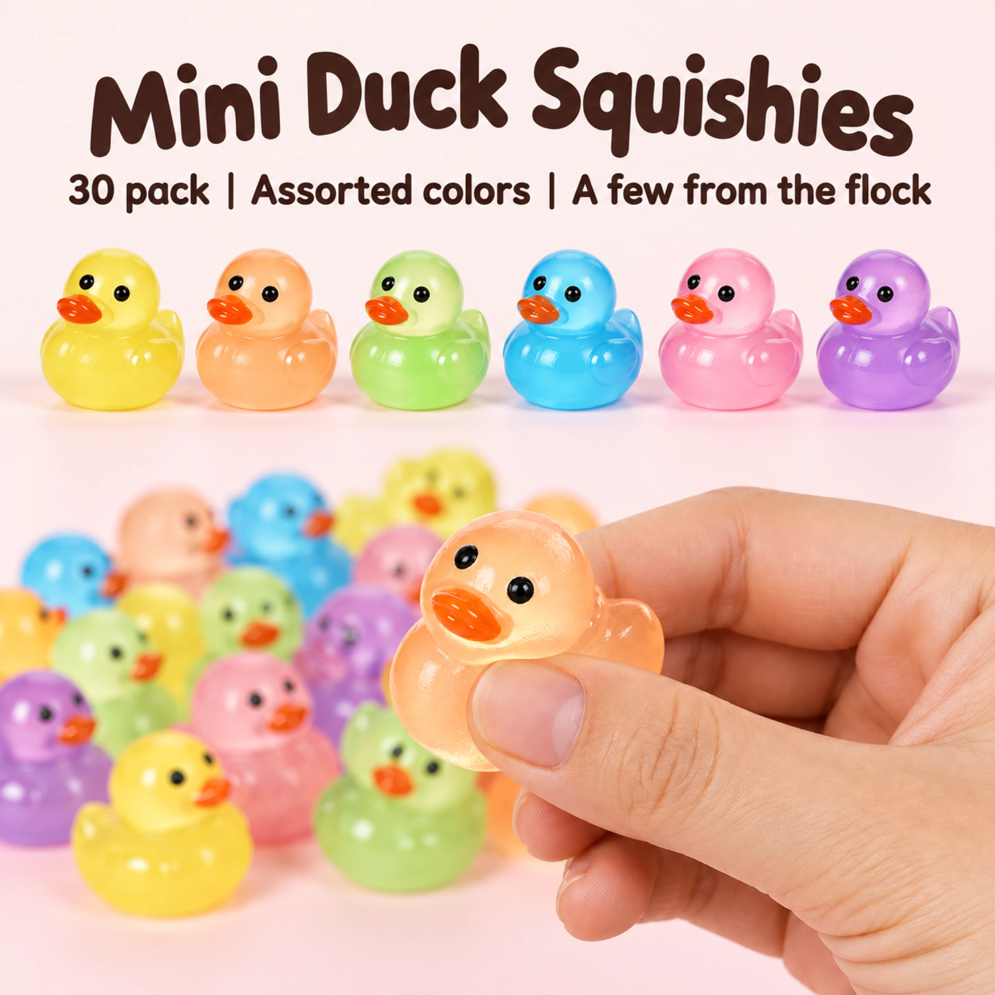 Mini Duck Squishy 30 Pack, Jelly Squishies Party Favors — pack