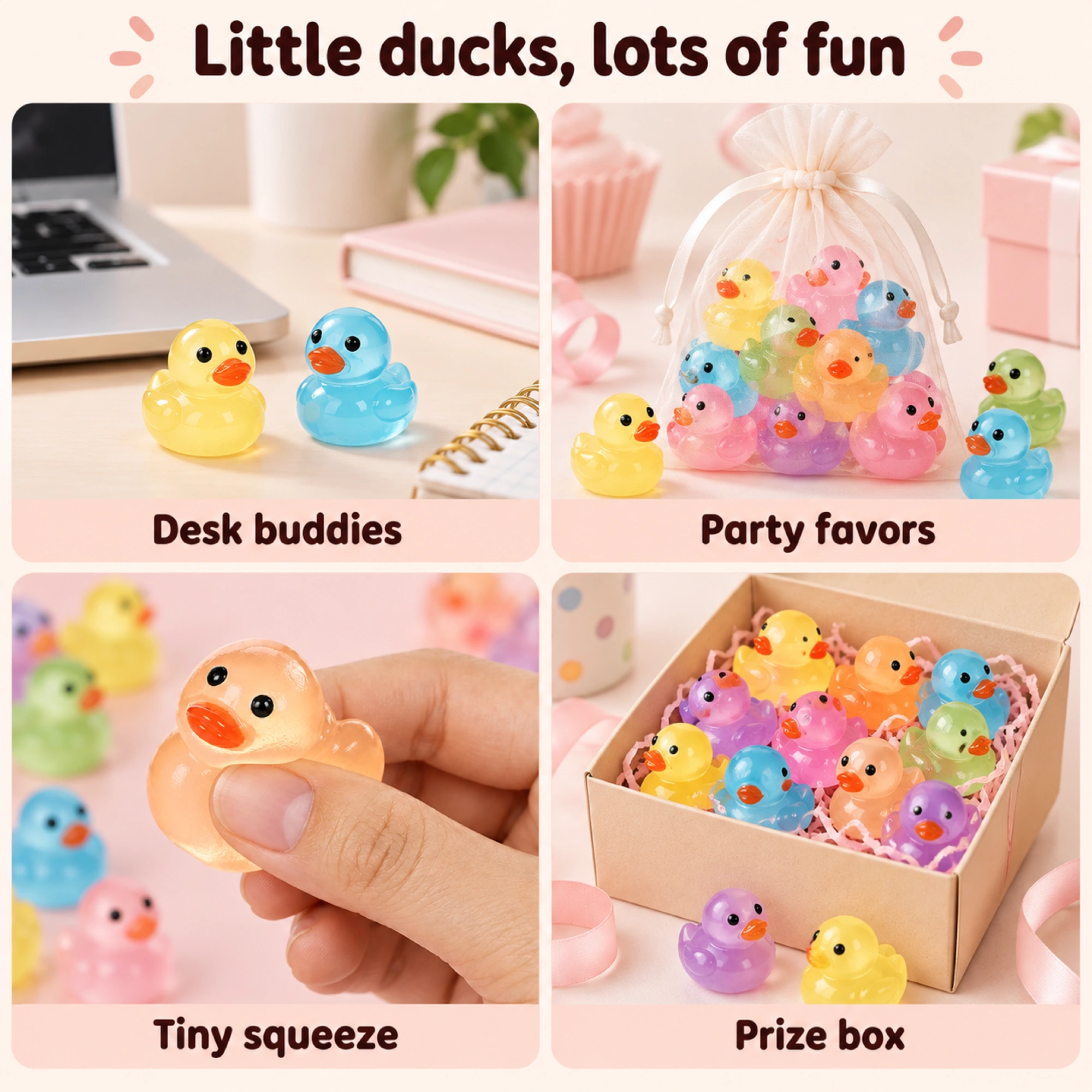 Mini Duck Squishy 30 Pack, Jelly Squishies Party Favors — lifestyle