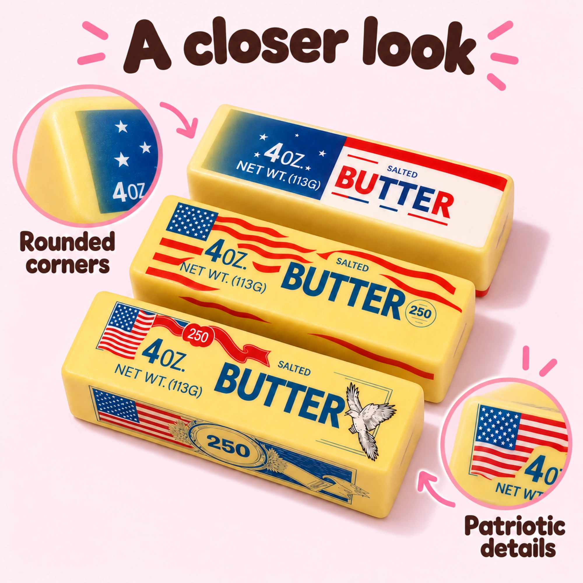 3 Pack Butter Squishy — One to Keep, Two to Share — details
