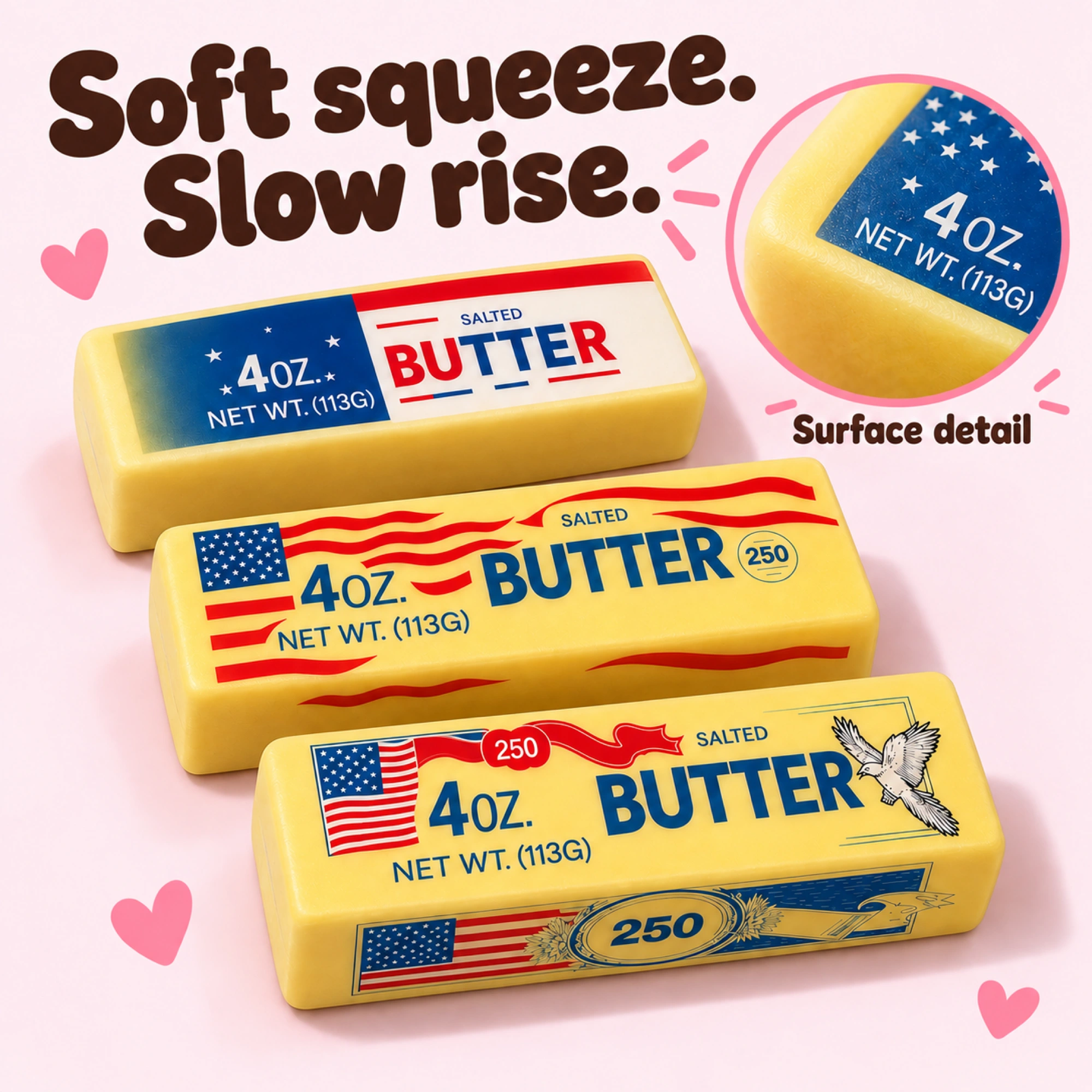 3 Pack Butter Squishy — One to Keep, Two to Share — inside