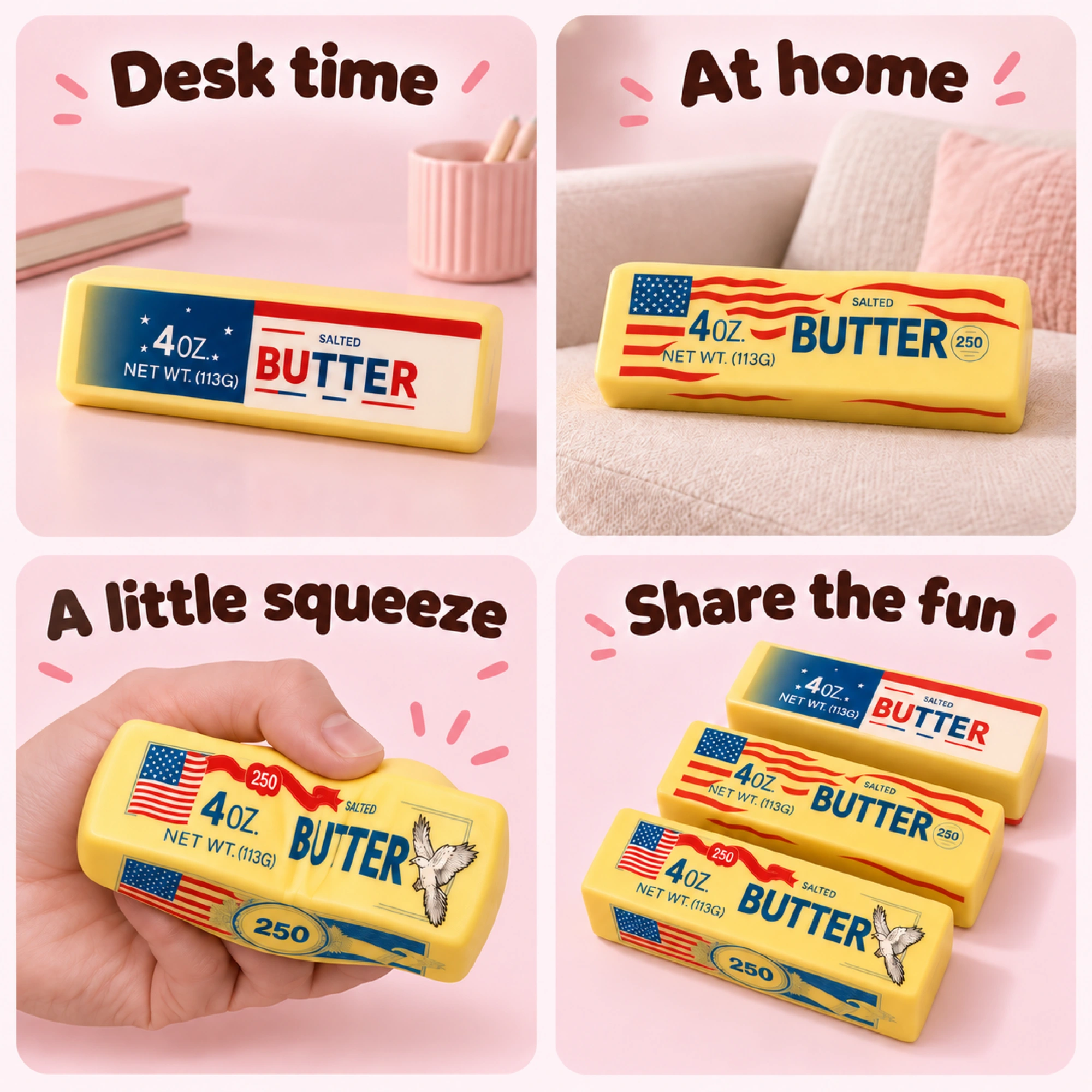 3 Pack Butter Squishy — One to Keep, Two to Share — lifestyle