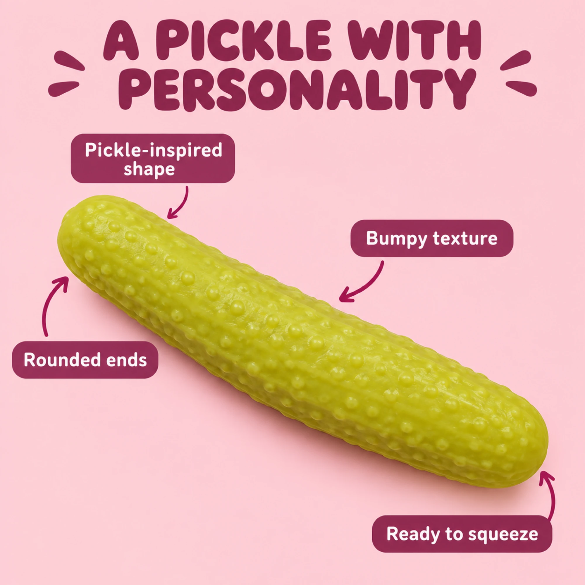 12 Inch Pickle Squishy, a Foot-Long Squeeze Toy — alternate view