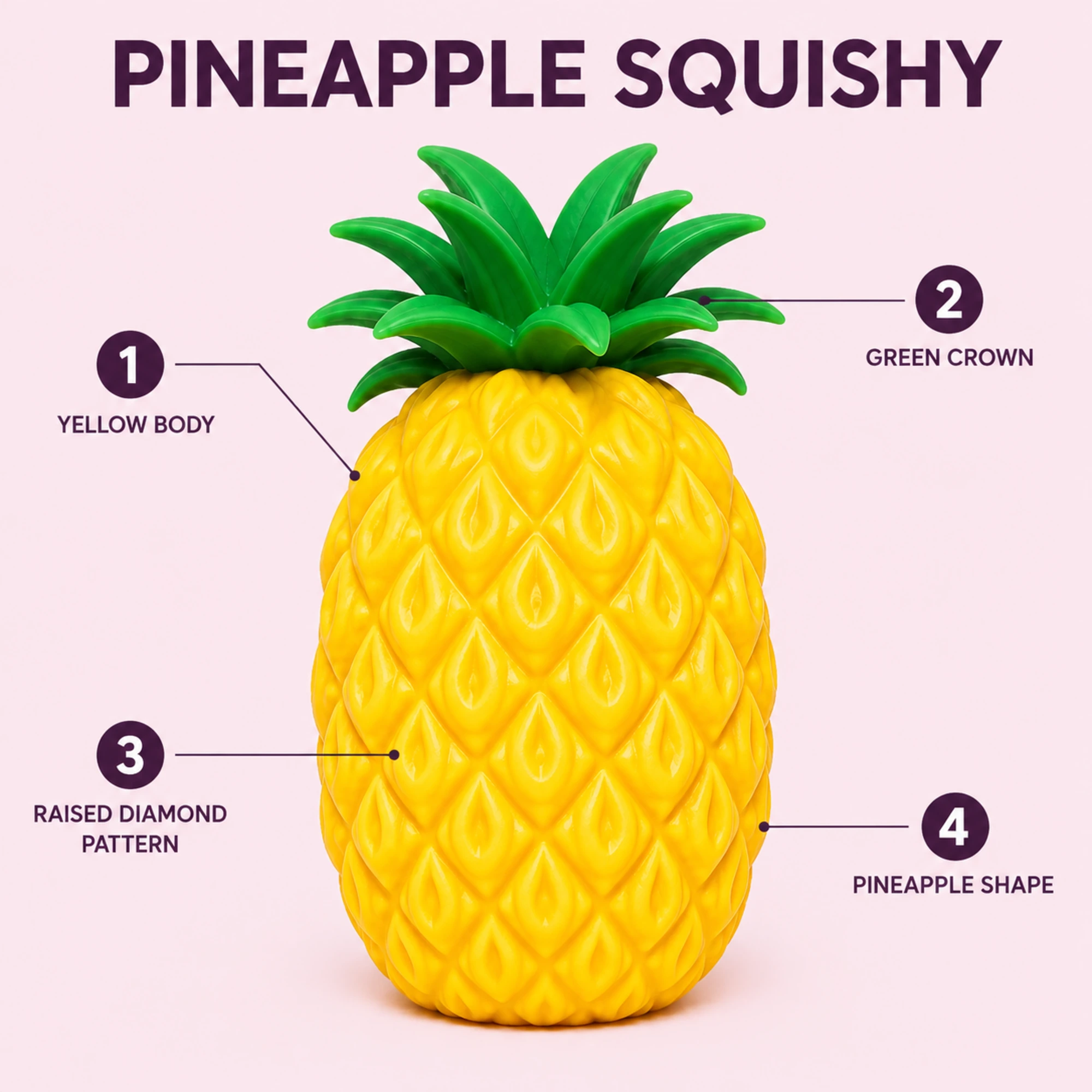 Jumbo pineapple squishy — lifestyle scene