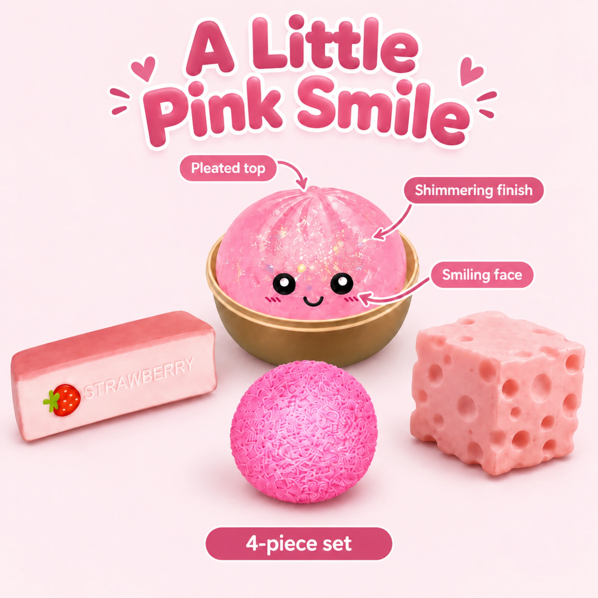 Pink Squishy Fun Box – 4-Piece Mystery Set（写真7枚目）