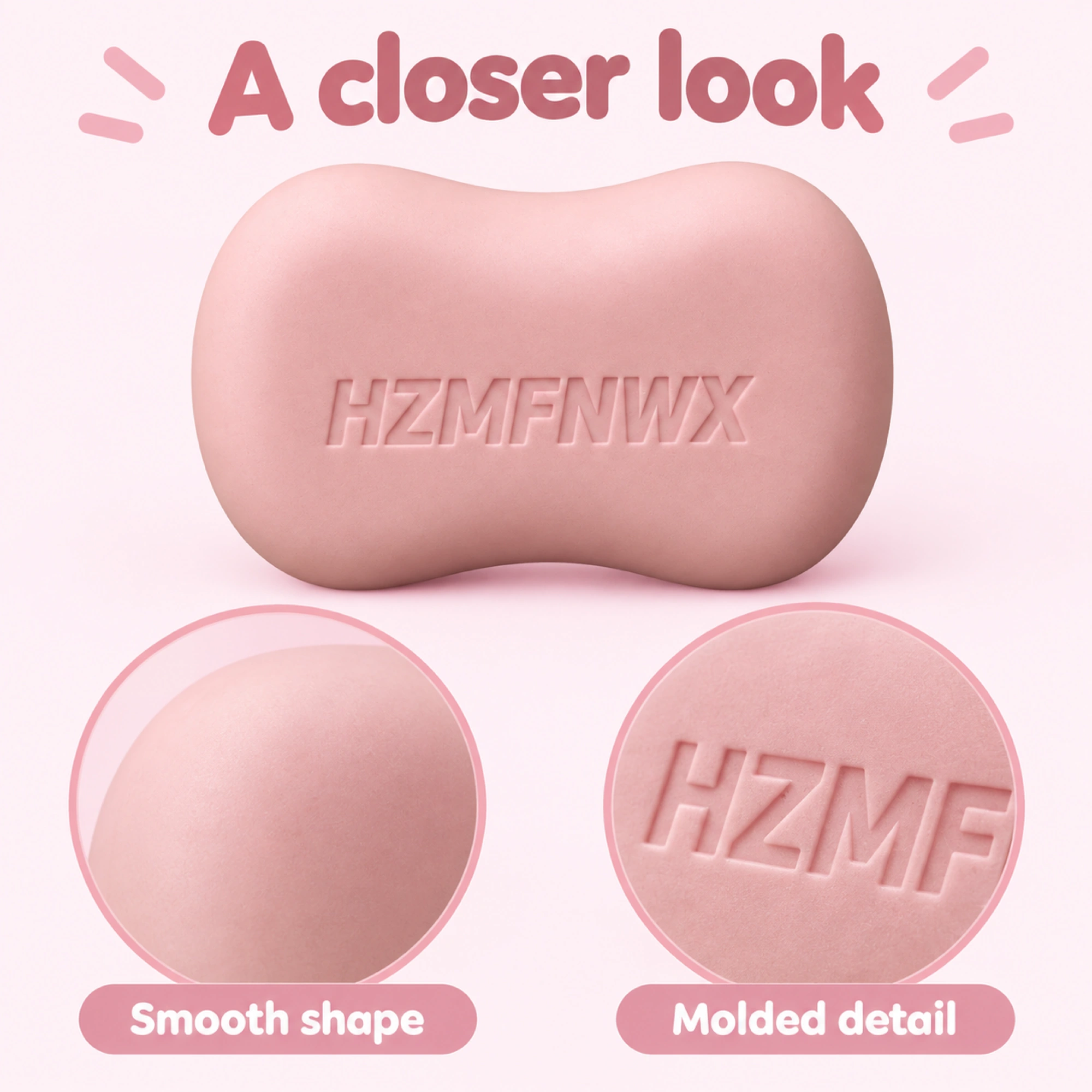 Pink Soap Squishy Crunchy Bead-Filled Sensory Fidget Toy — details