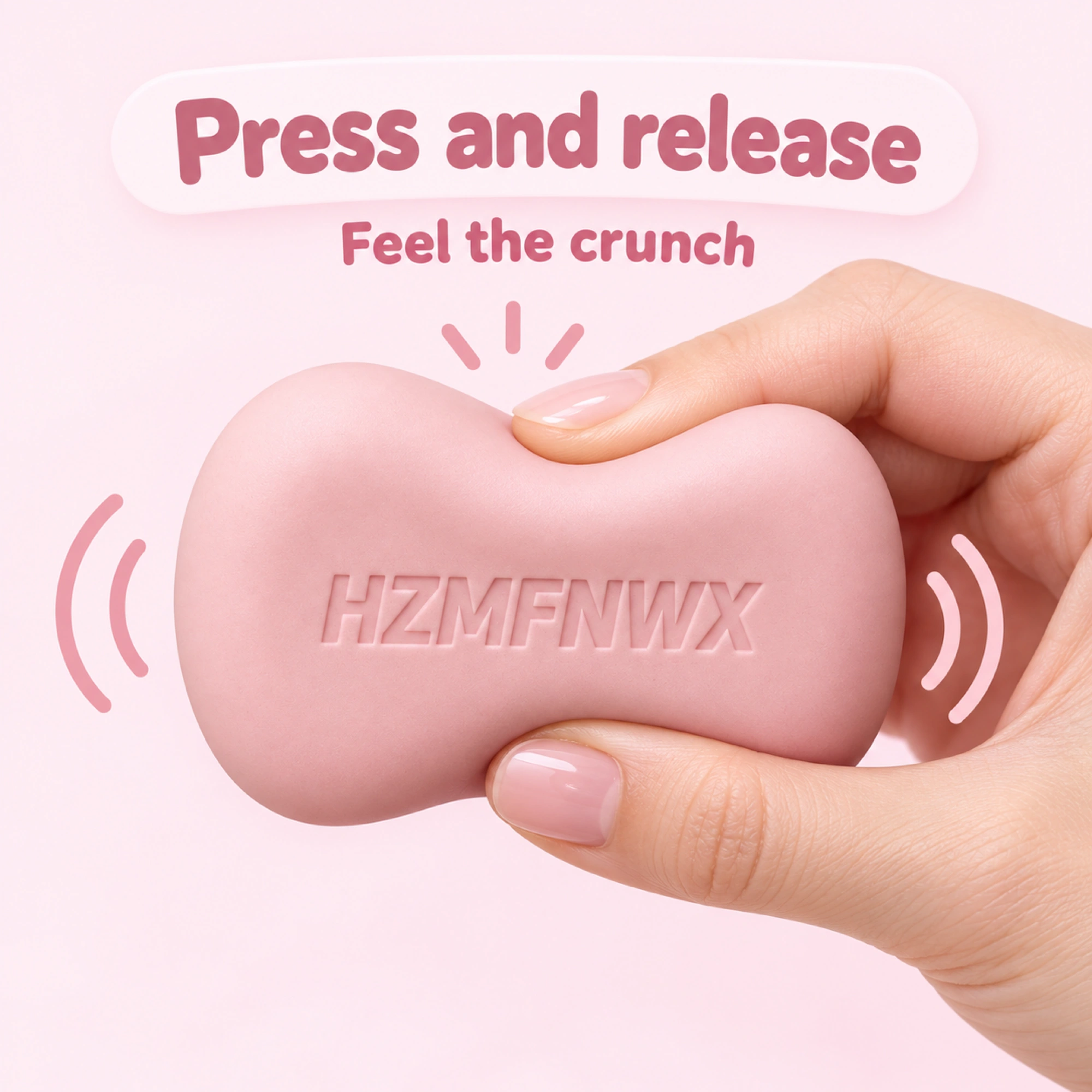 Pink Soap Squishy Crunchy Bead-Filled Sensory Fidget Toy — comparison