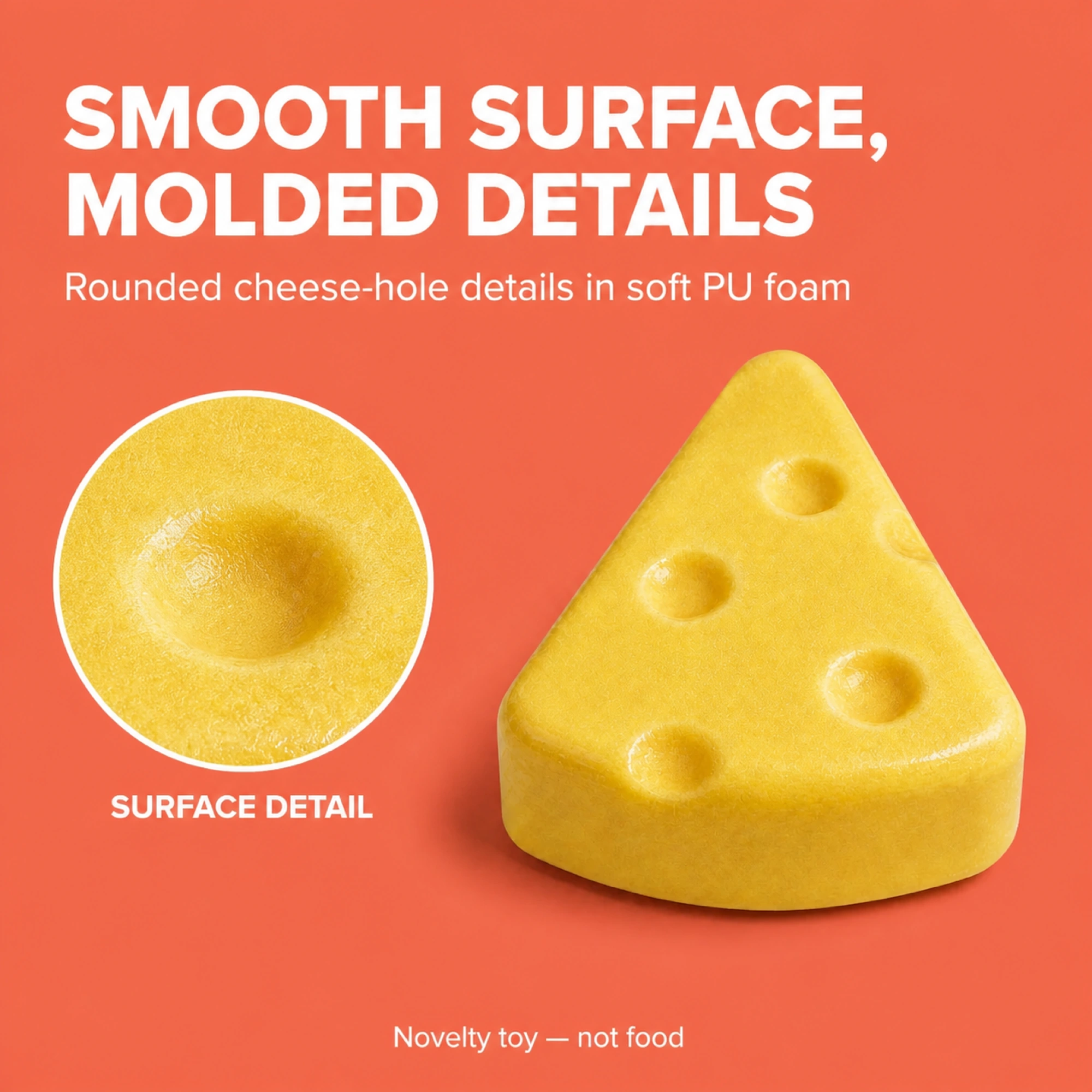 Cheese wedge molded surface details