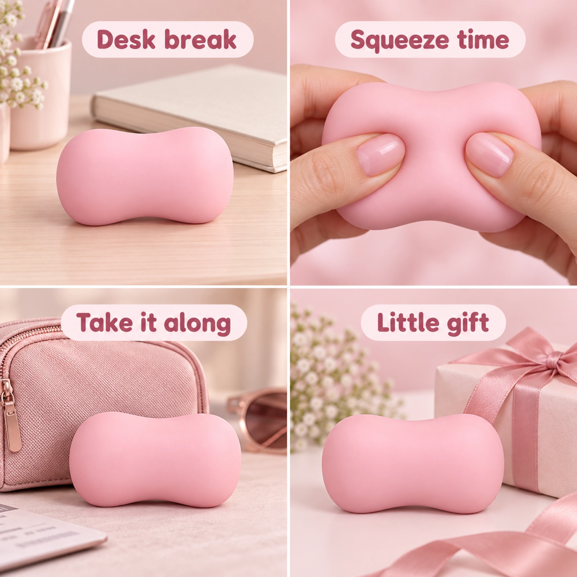 Soft Pink Soap Squishy Slow Rising Squishy Fidget Toy — lifestyle