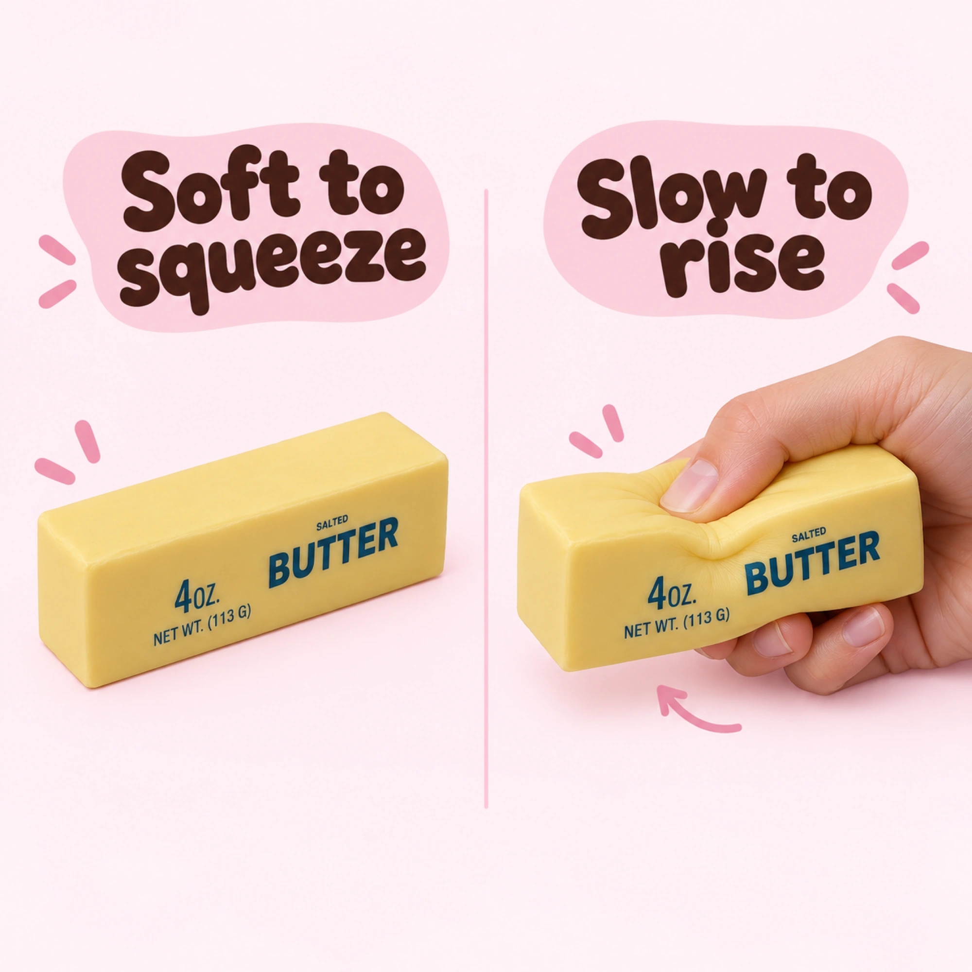 PU Foam Butter Squishy — That Buttery Slow Squeeze — comparison