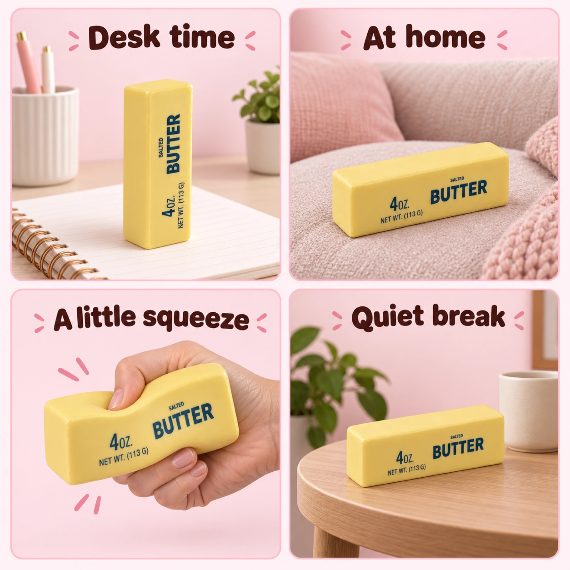 PU Foam Butter Squishy — That Buttery Slow Squeeze — lifestyle