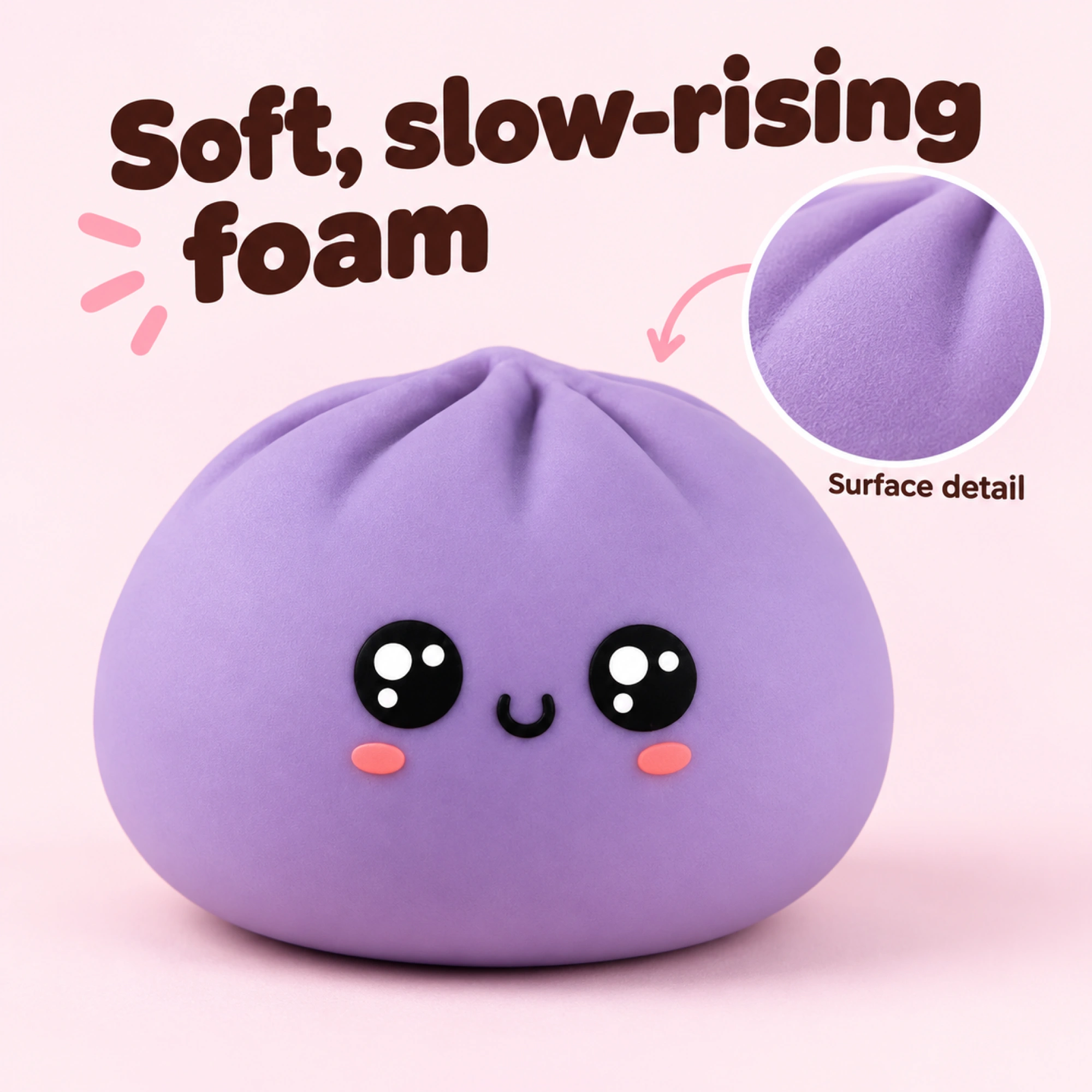 Novelty Dumpling Squishy Funny Squeeze Desk Toy — inside