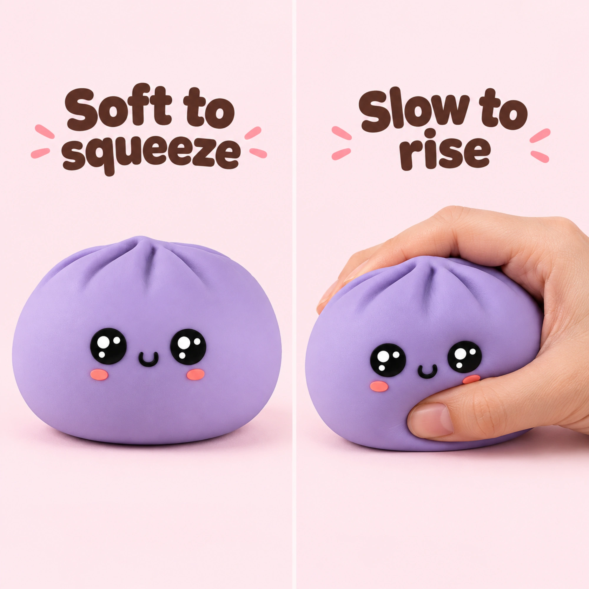 Novelty Dumpling Squishy Funny Squeeze Desk Toy — comparison
