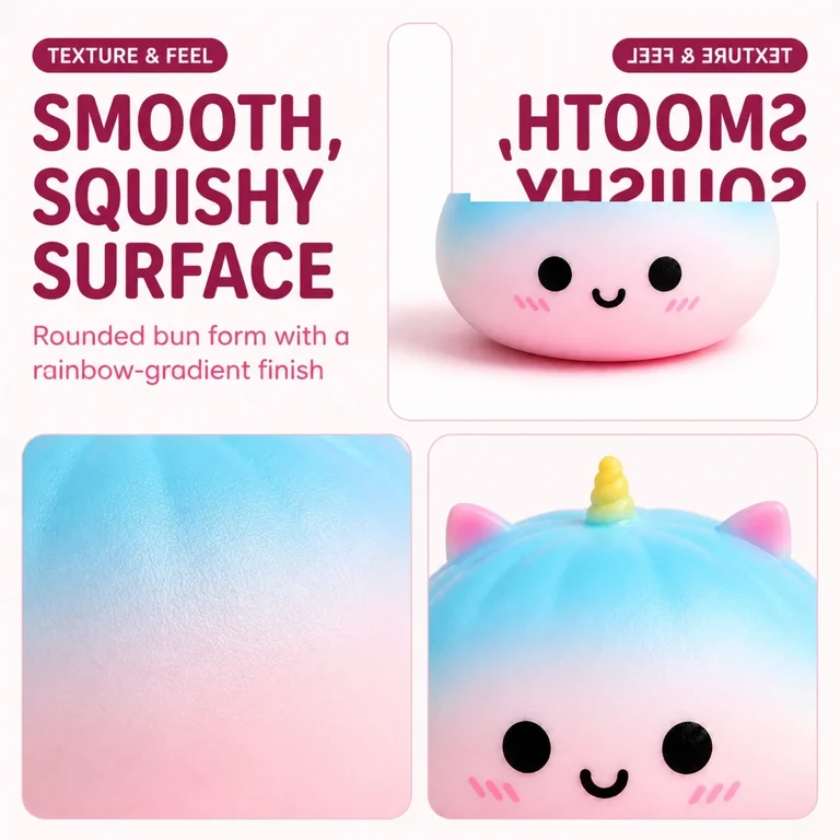 Colorful blind box mystery squishies arranged for trade evaluation