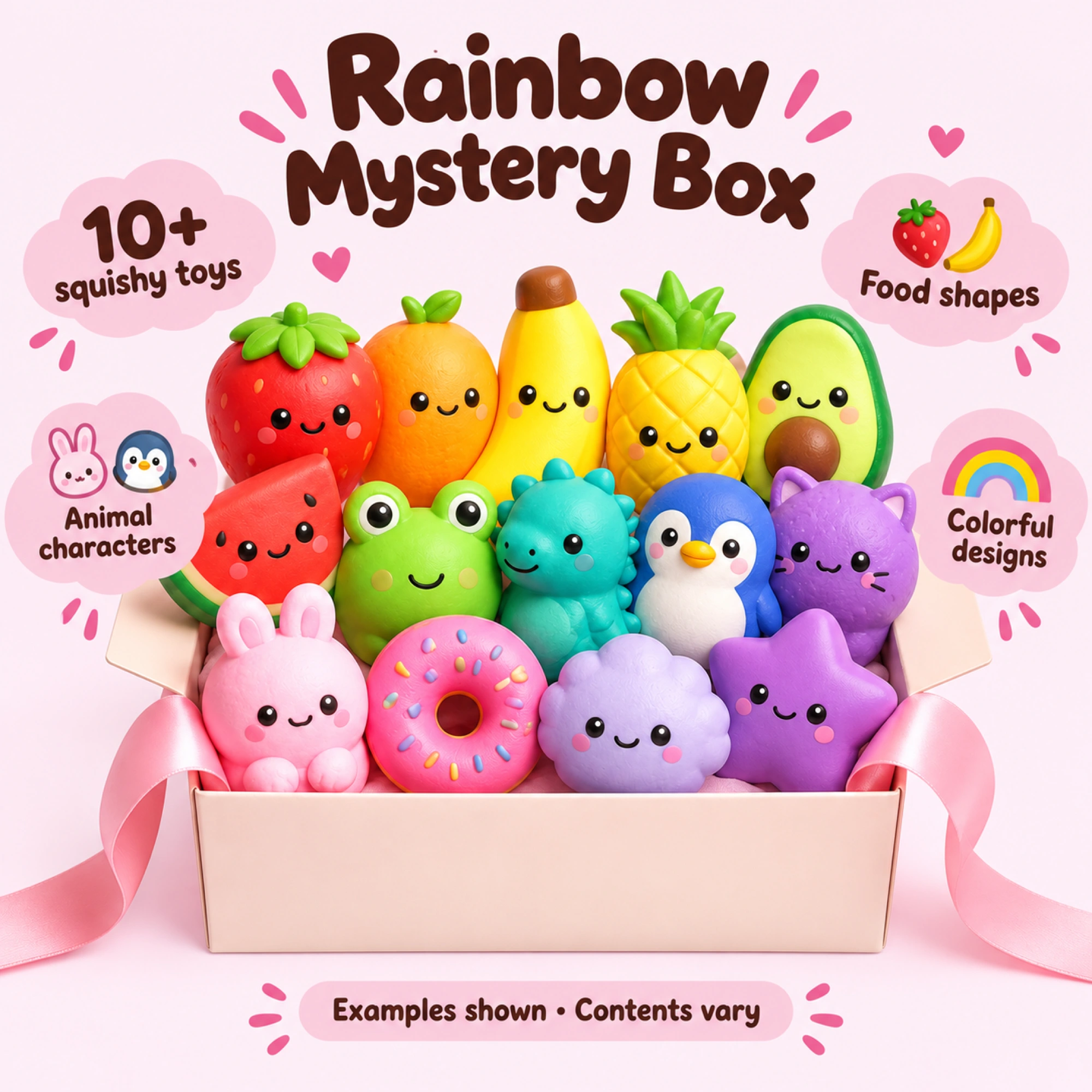 Rainbow Squishy Mystery Box – 10+ Piece Assortment — alternate view