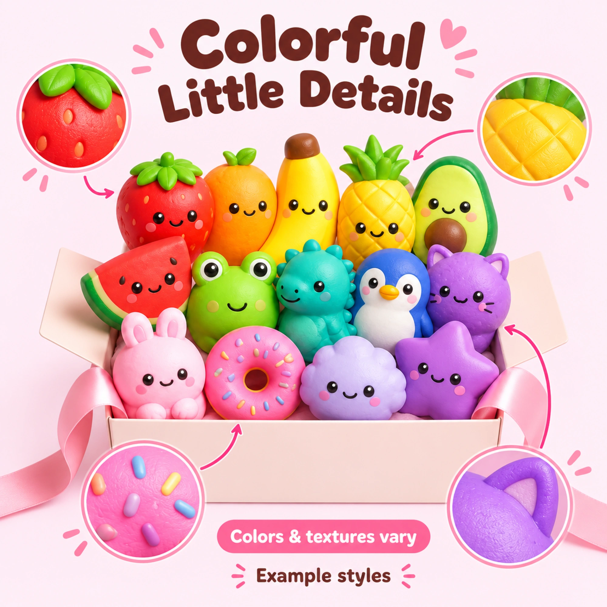 Rainbow Squishy Mystery Box – 10+ Piece Assortment사진 접미사