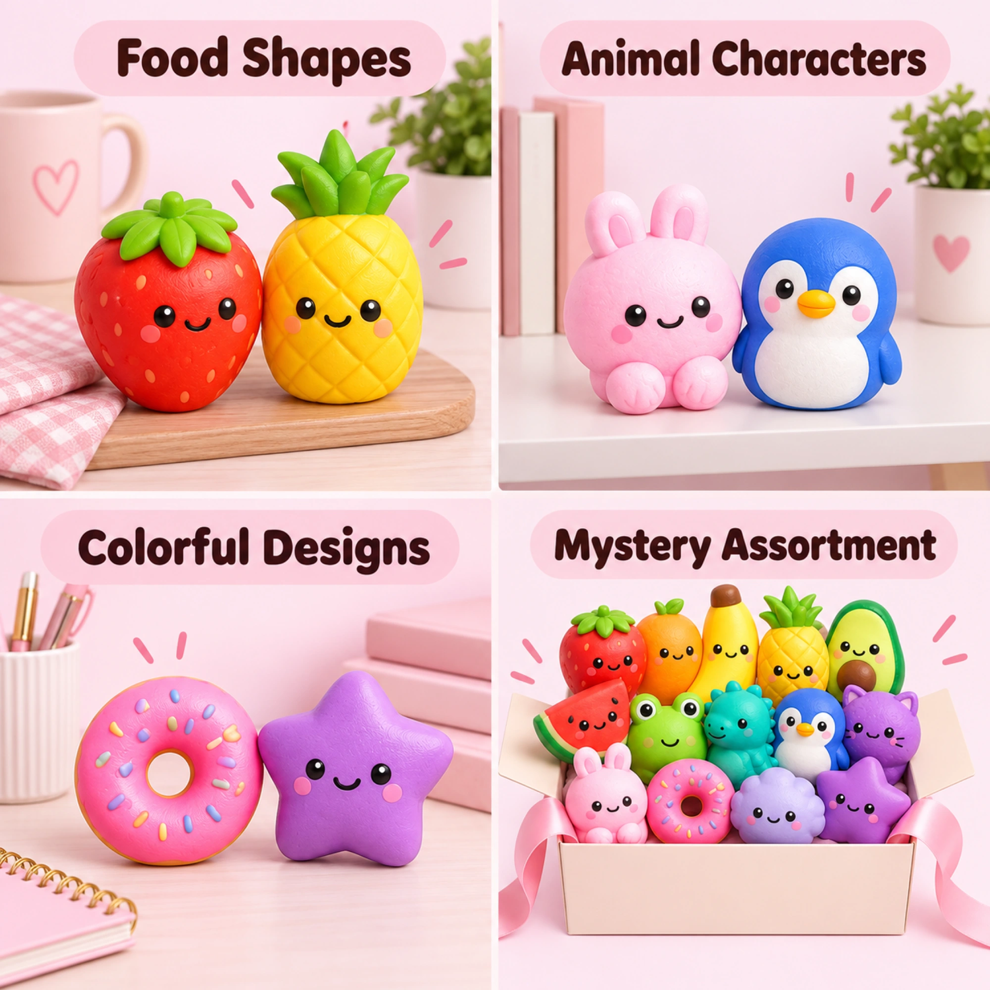 Rainbow Squishy Mystery Box – 10+ Piece Assortment｜低反発