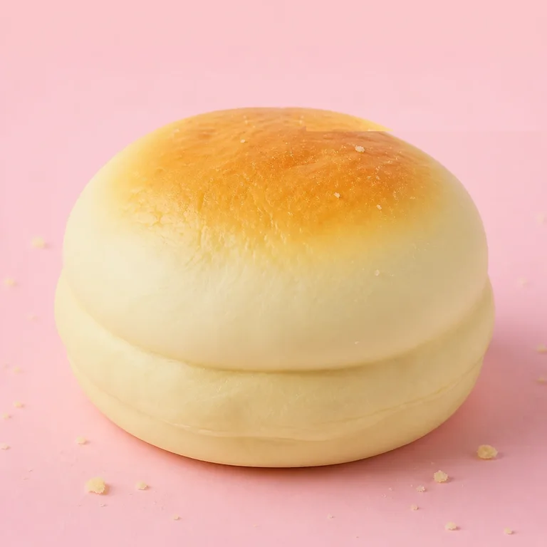 Detailed close-up of slow-rising bread squishy cell structure re-expanding