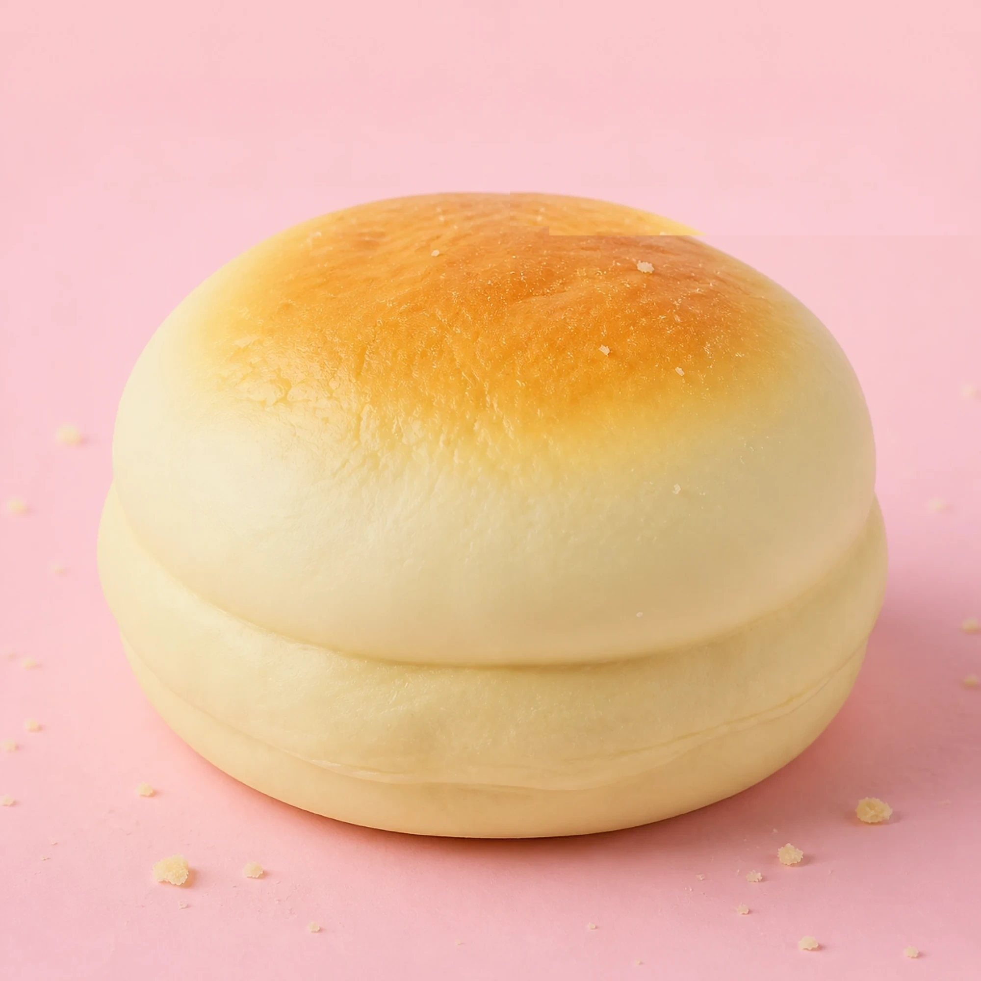Detailed close-up of slow-rising bread squishy cell structure re-expanding