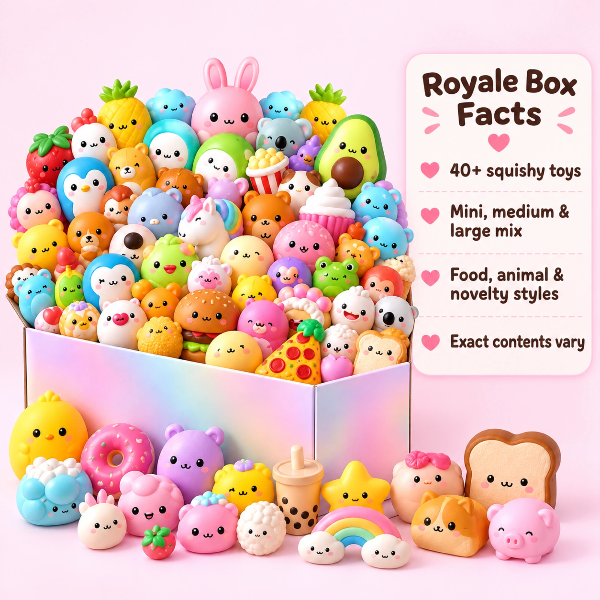 Squishy Royale Mystery Box – 40+ Piece Collection사진 접미사
