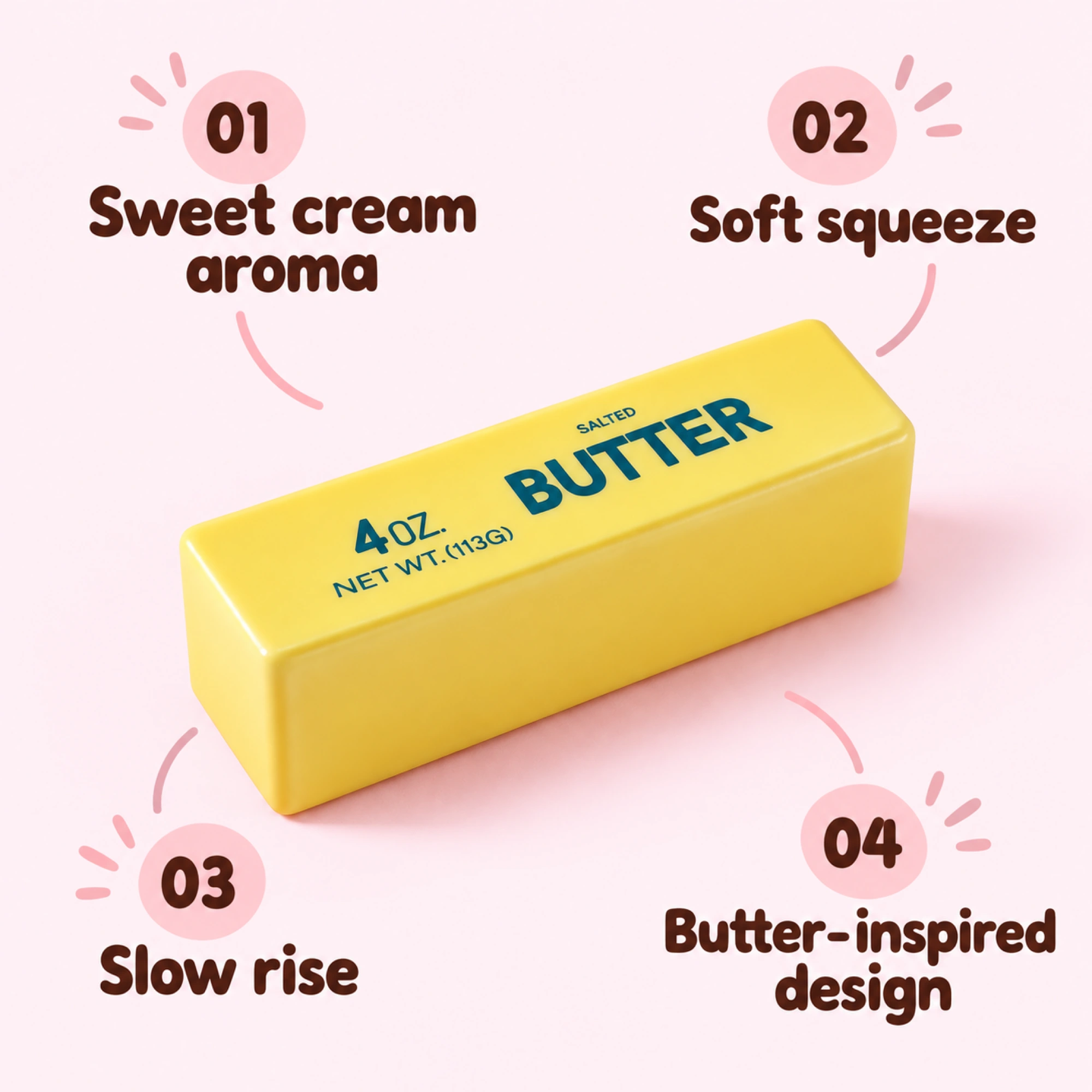 Scented Butter Squishy — Sweet Cream Aroma Squeeze — alternate view