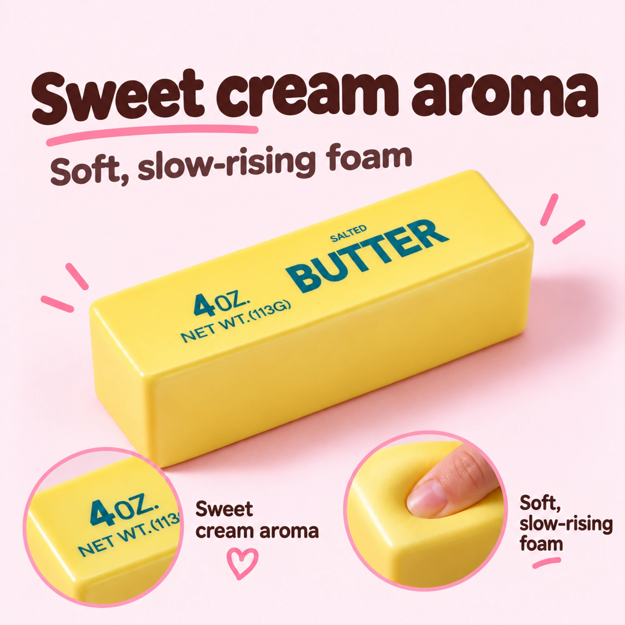 Scented Butter Squishy — Sweet Cream Aroma Squeeze — inside