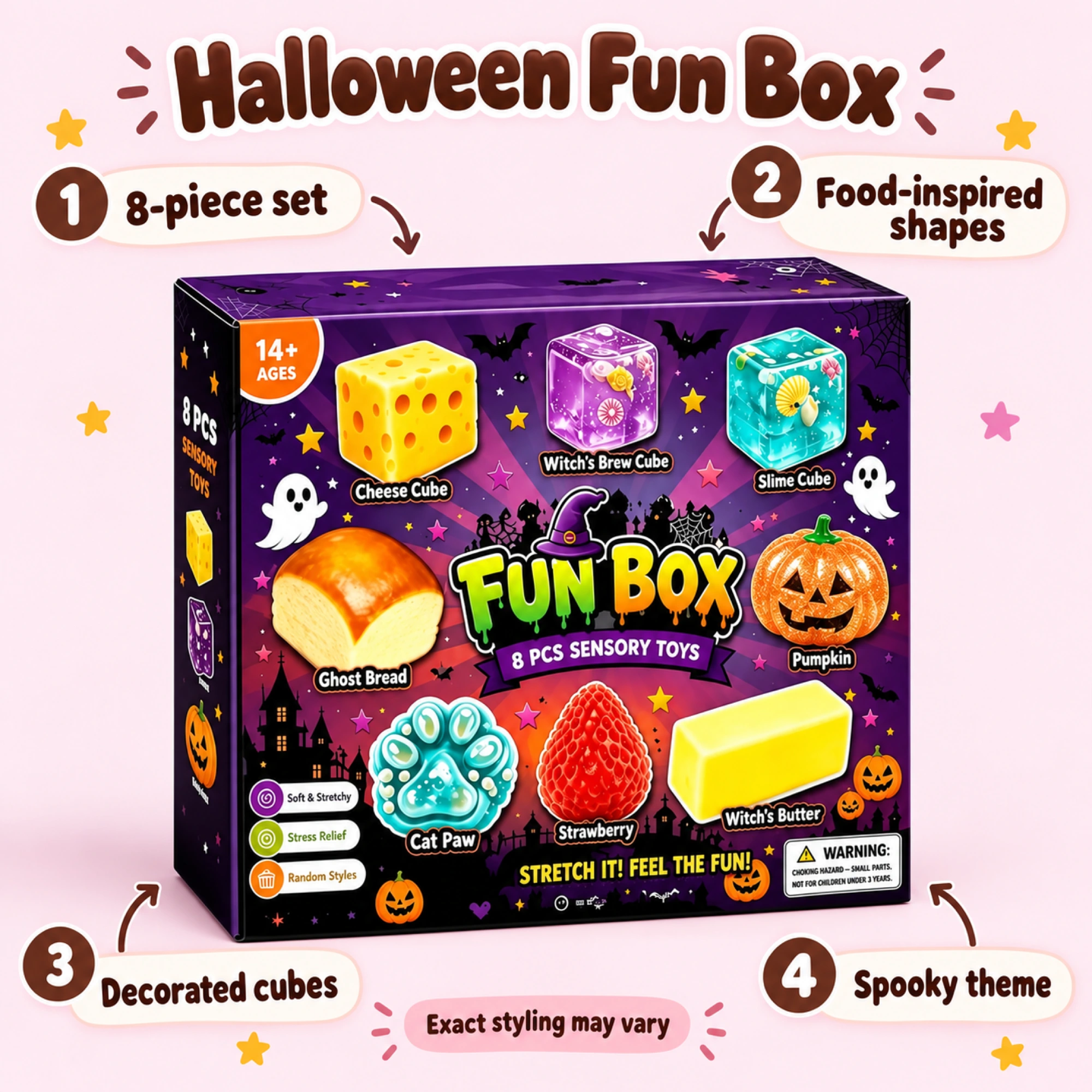 Halloween Squishy Fun Box – 8-Piece Mystery Set — alternate view