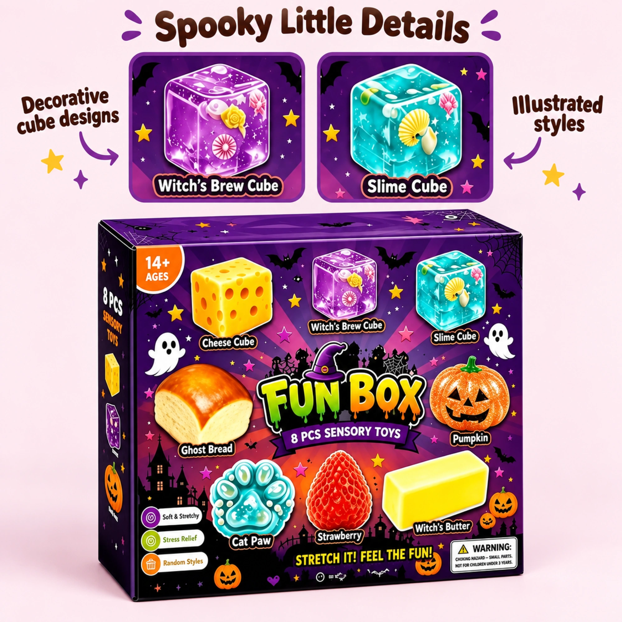 Halloween Squishy Fun Box – 8-Piece Mystery Set｜低反発スクイーズ