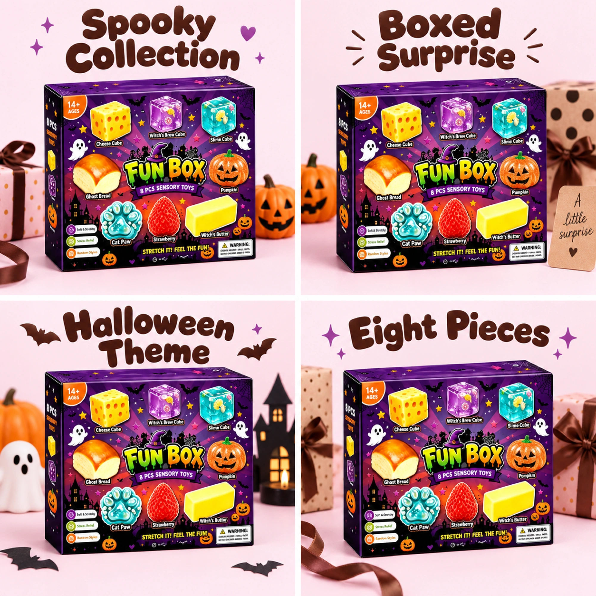 Halloween Squishy Fun Box – 8-Piece Mystery SetphotoSuffix