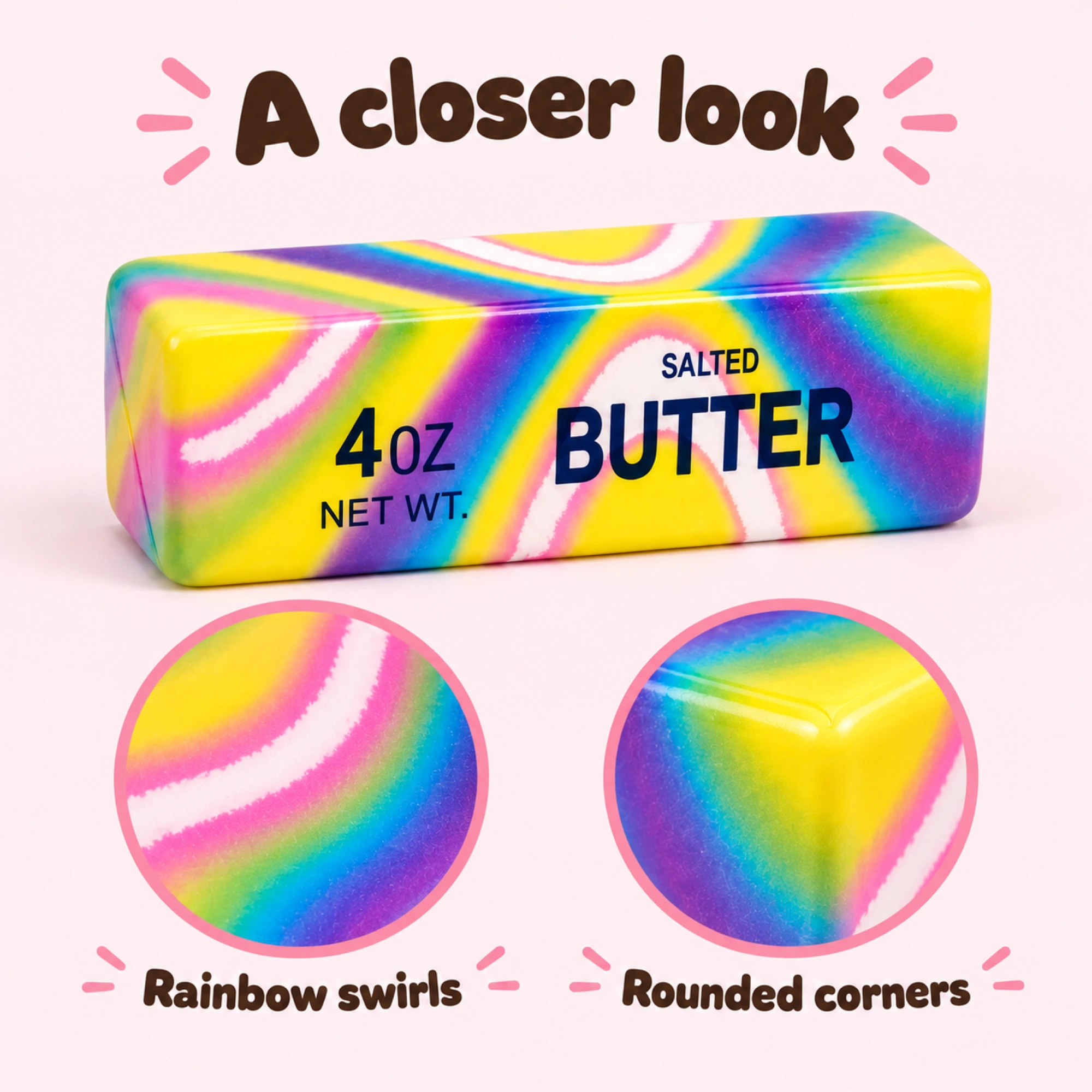 Squishy Butter Stick Fidget Toy – Slow-Rising Sensory Squishy — details