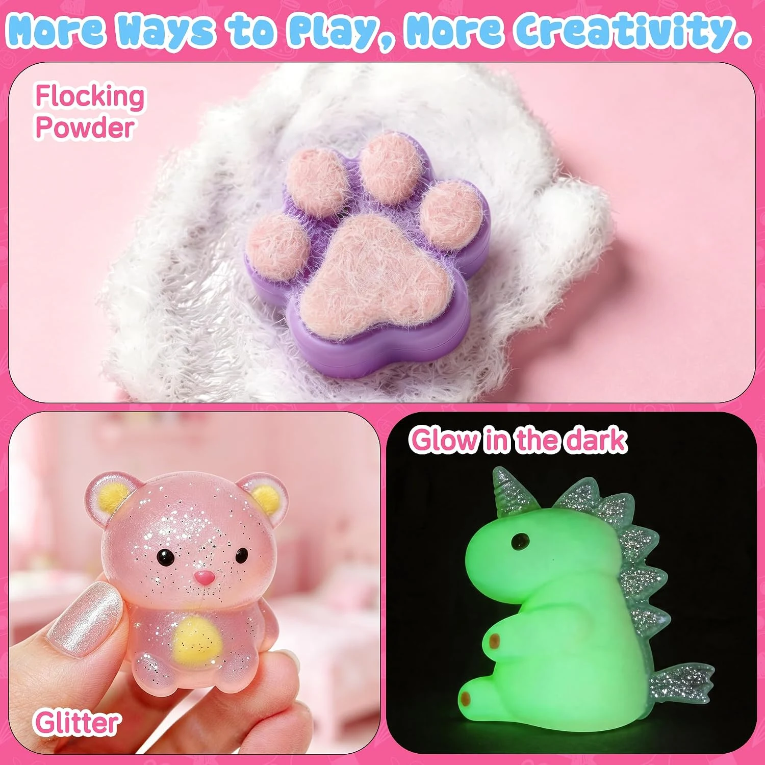 Taba Squishy Making Kit — Liquid Silicone with 8 Moldsรูปภาพต่อท้าย