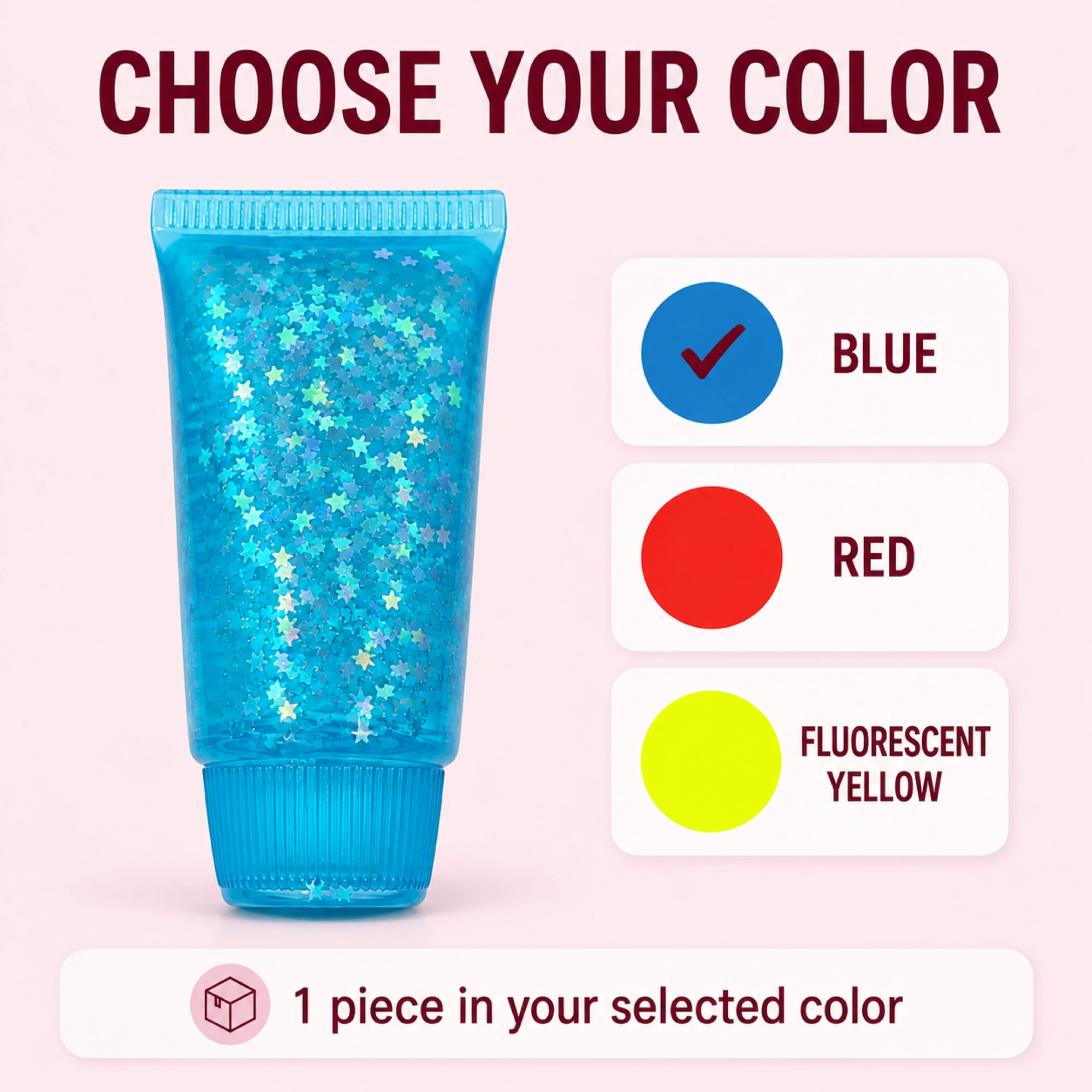 Glitter toothpaste squishy blue - selected color options