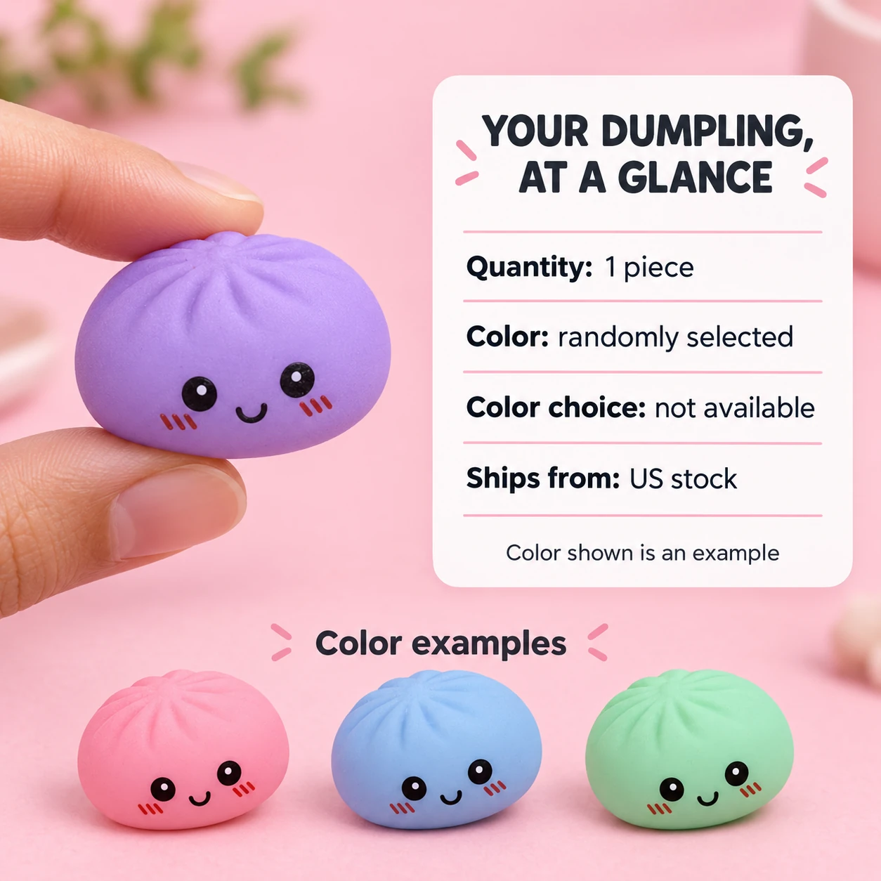 One-piece random-color order information