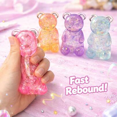 Glitter Gummy Bear Squishy — Random Color — alternate view