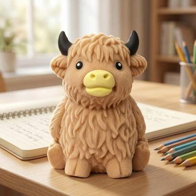 Highland Cow Squishy — Random Color — alternate view