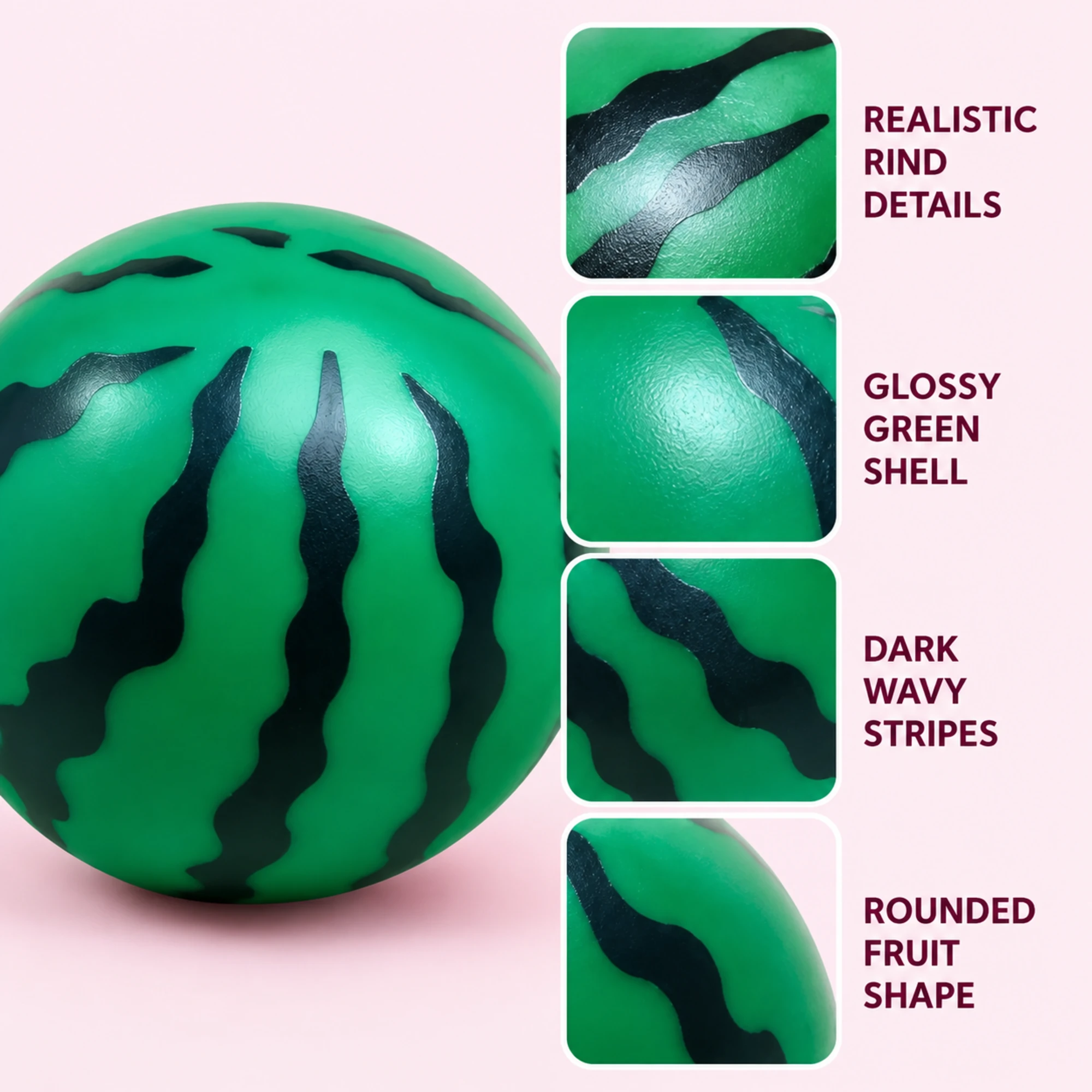 Watermelon squishy details — 6 × 5.5 cm, 100 g
