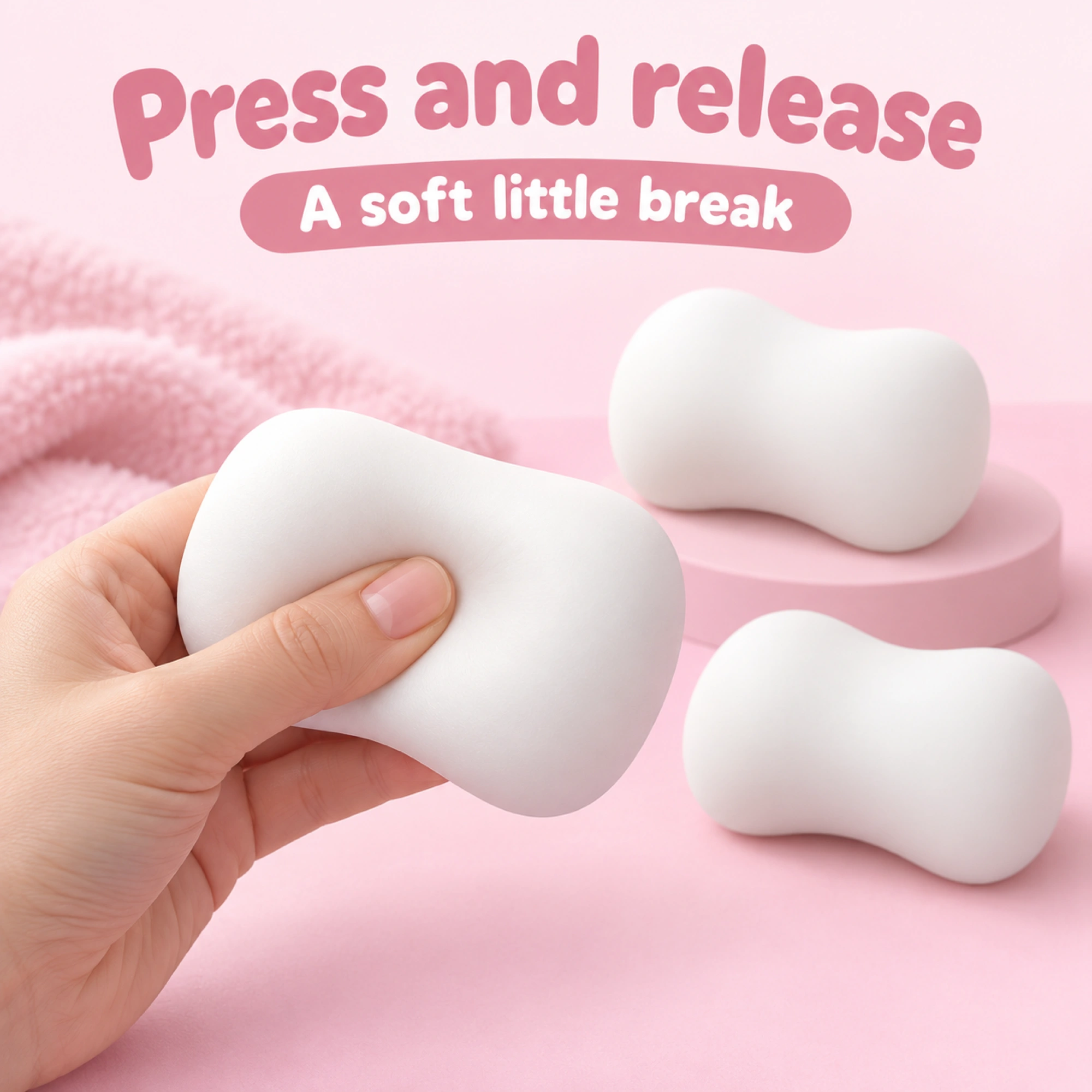 3 Pack White Soap Squishy Slow Rising Squishy Fidget Toys — inside