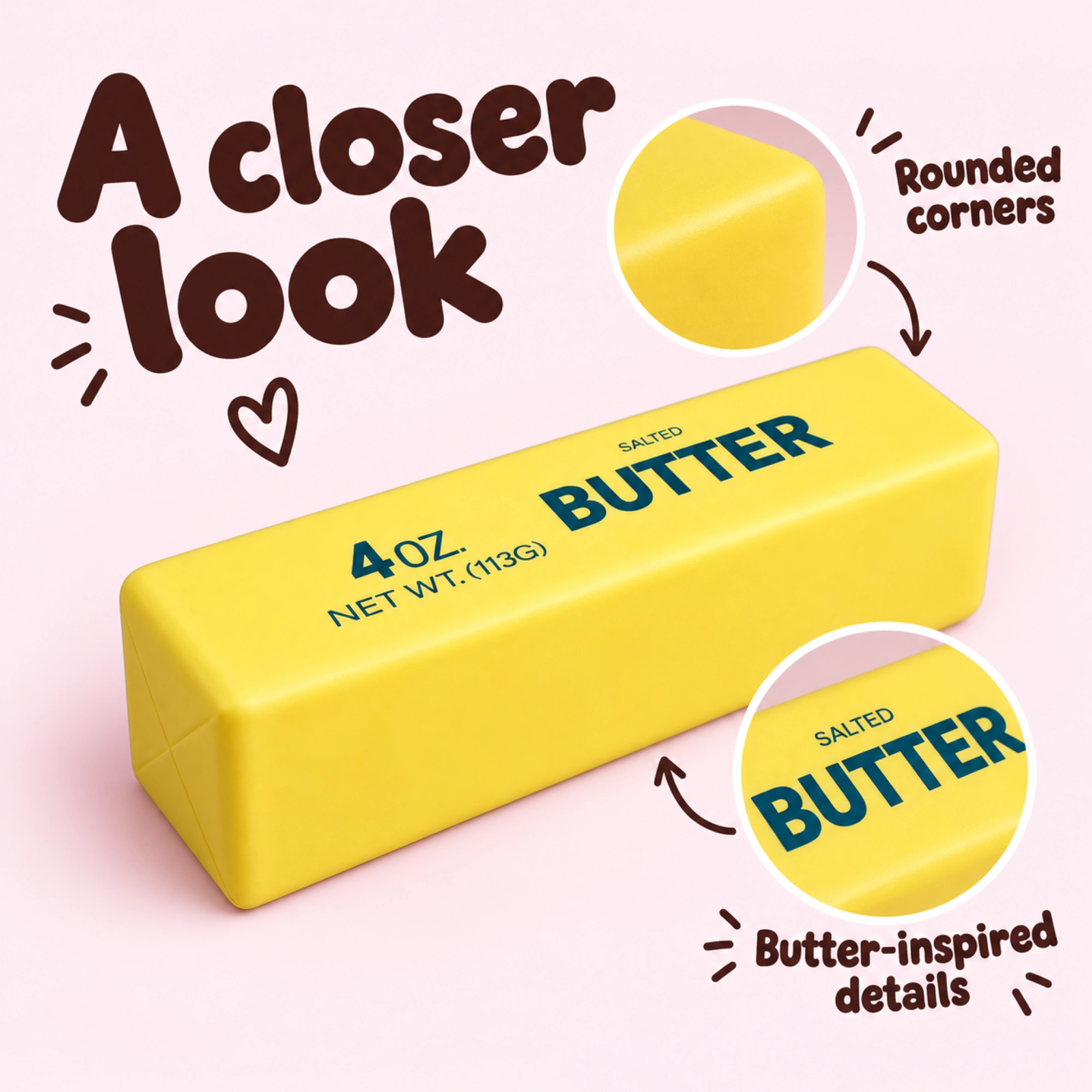 Soft Cheese Squishy, Marshmallow-Plush Squeeze Toy — details