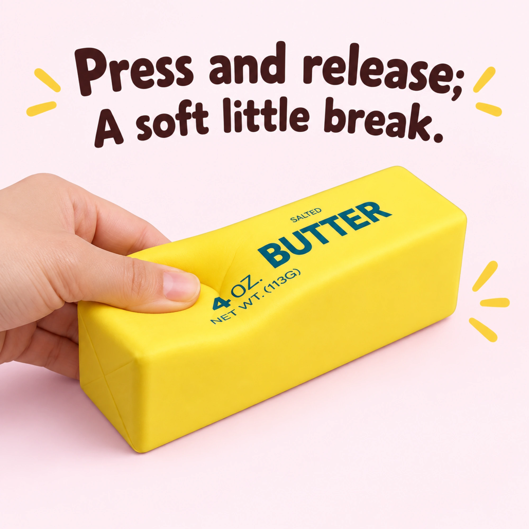 Soft Cheese Squishy, Marshmallow-Plush Squeeze Toy — inside