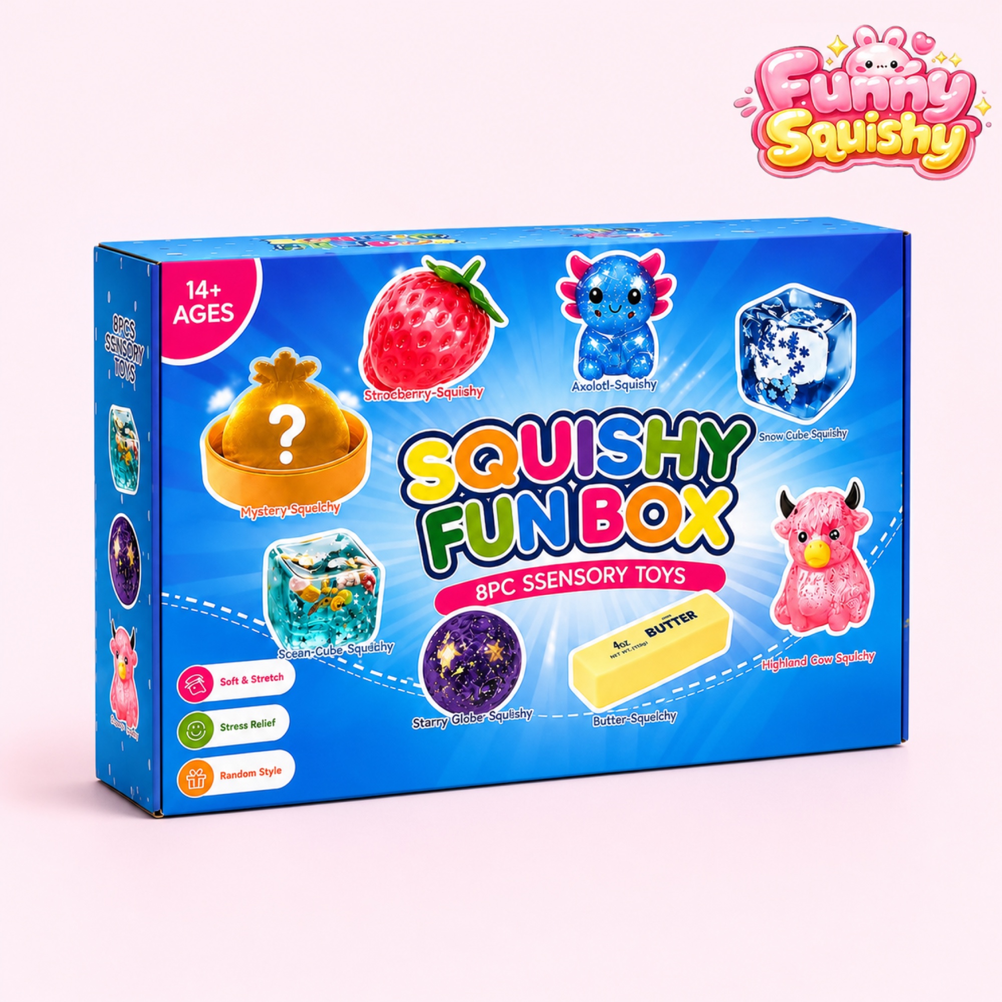 8-PIECE SQUISHY MYSTERY BOX – ASSORTED FUN BOX foto